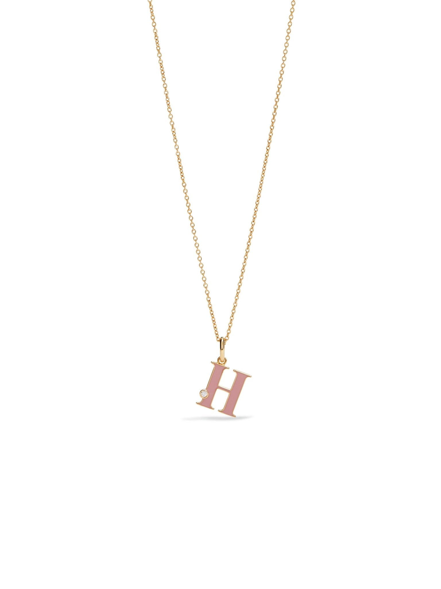 Letter H Pendant Necklace | AUAB3081 - Les Nereides