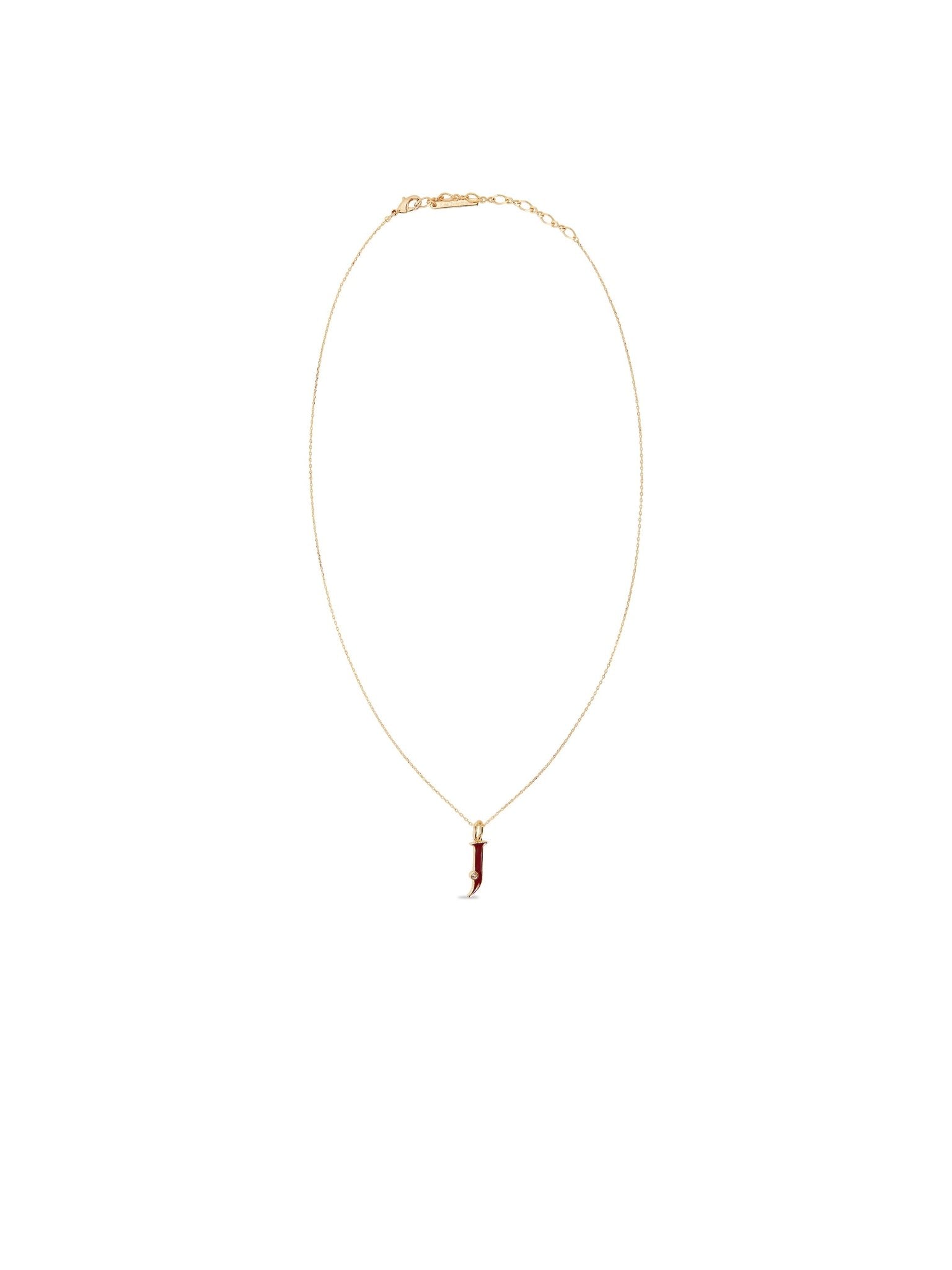 Letter J Pendant Necklace | AUAB3101 - Les Nereides
