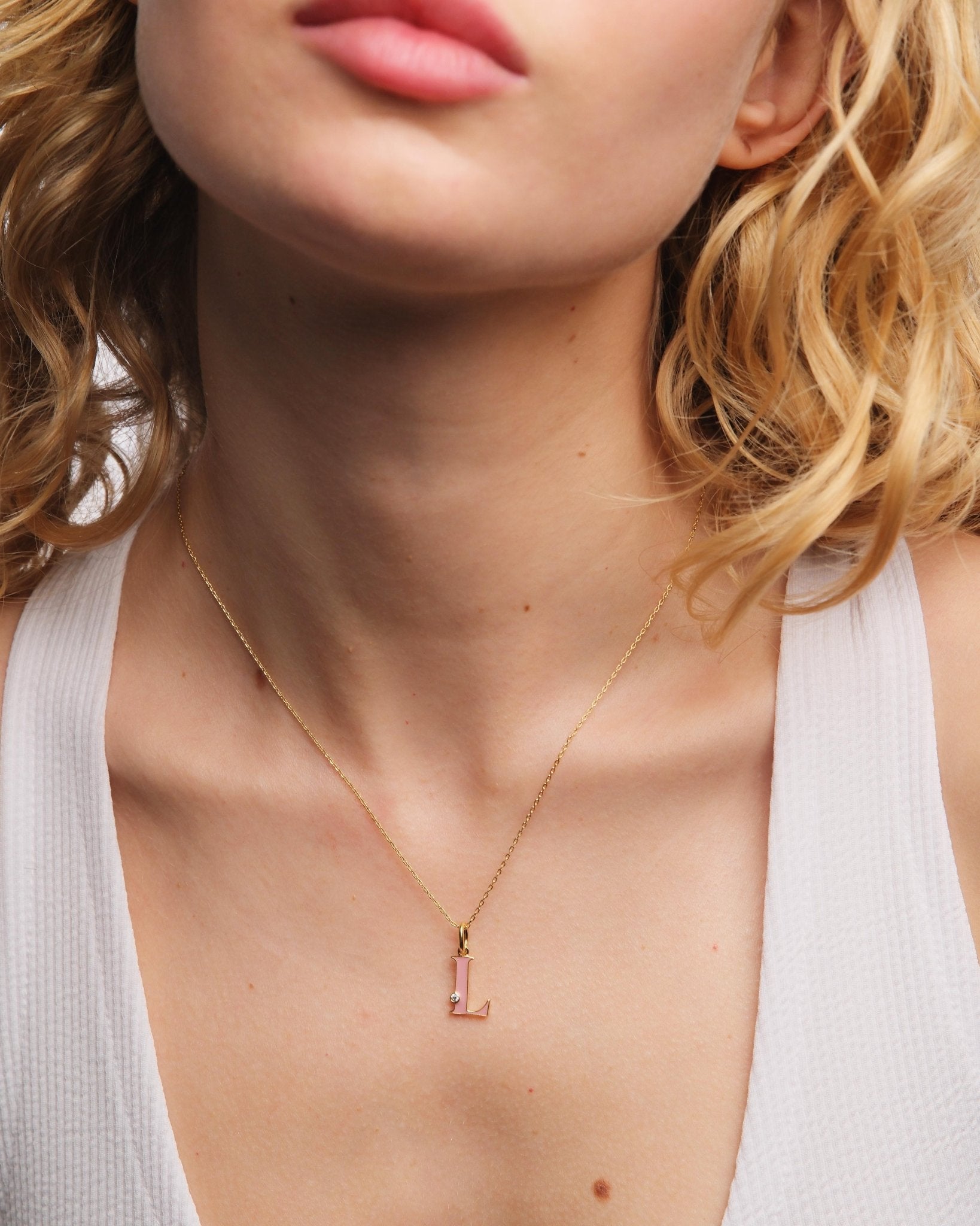 Letter L Pendant Necklace | AUAB3121 - Les Nereides