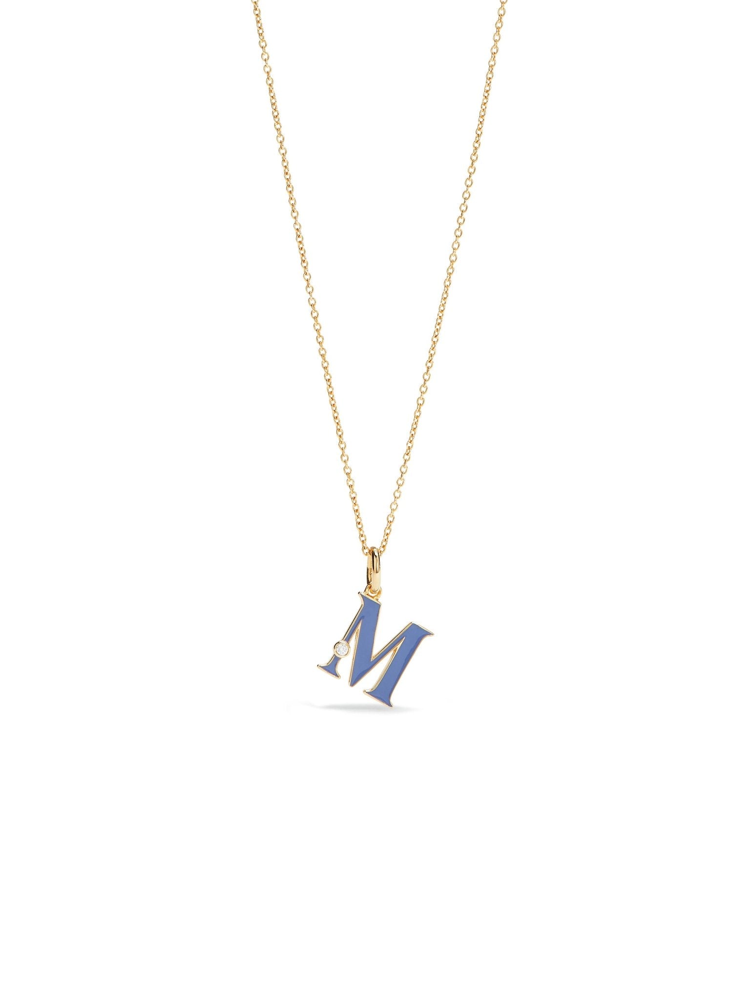 Letter M Pendant Necklace | AUAB3131 - Les Nereides