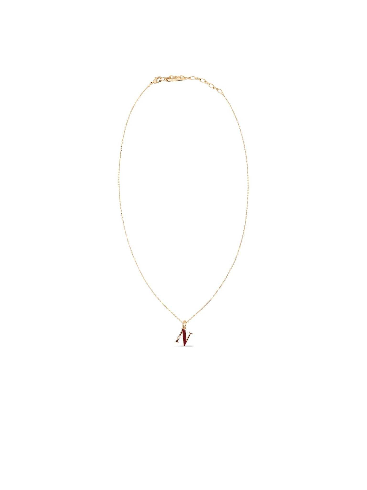Letter N Pendant Necklace | AUAB3141 - Les Nereides