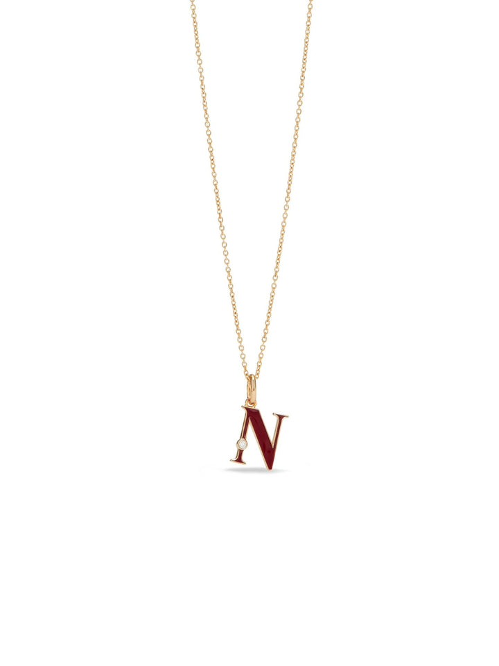 Letter N Pendant Necklace | AUAB3141 - Les Nereides