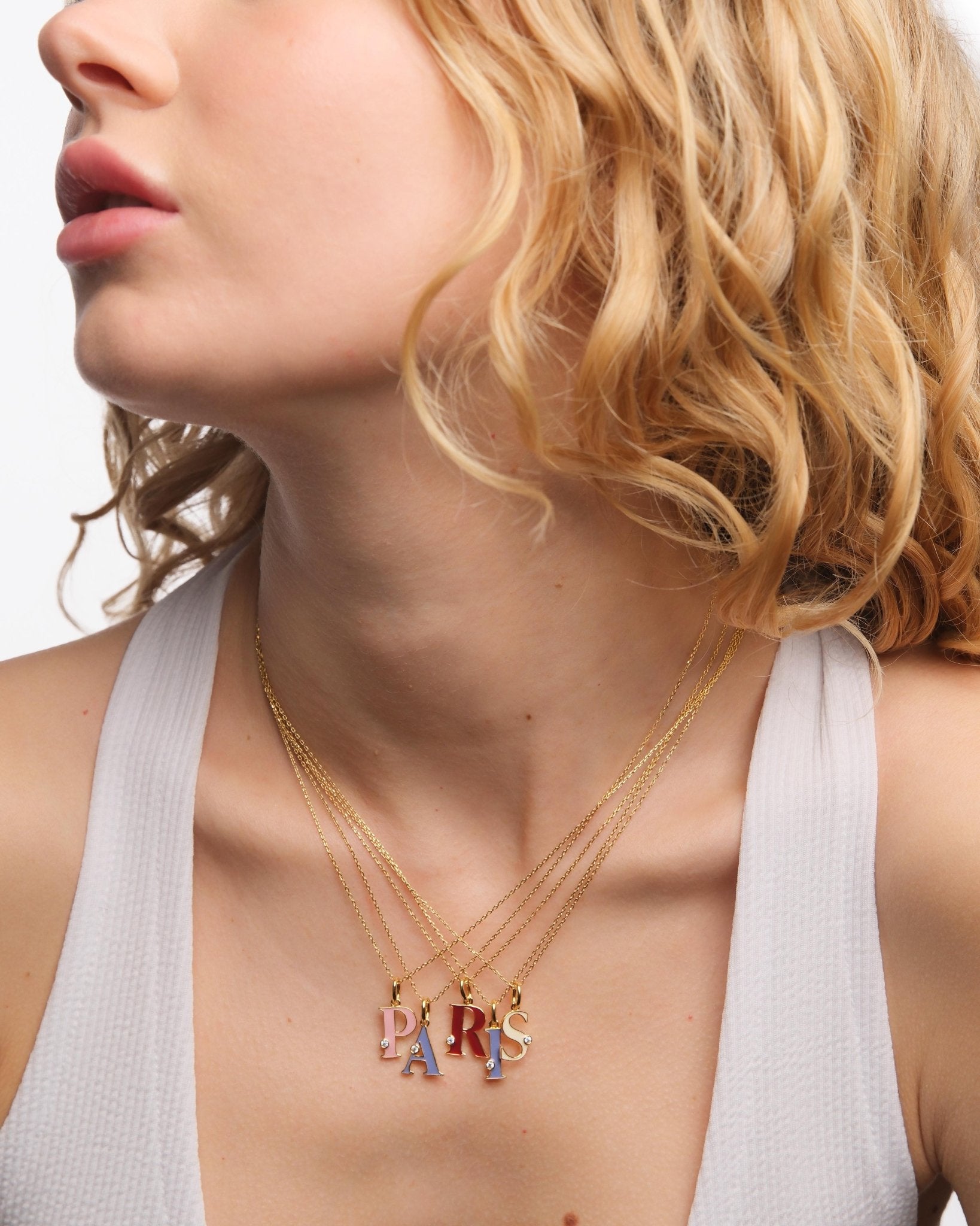 Letter P Pendant Necklace | AUAB3161 - Les Nereides