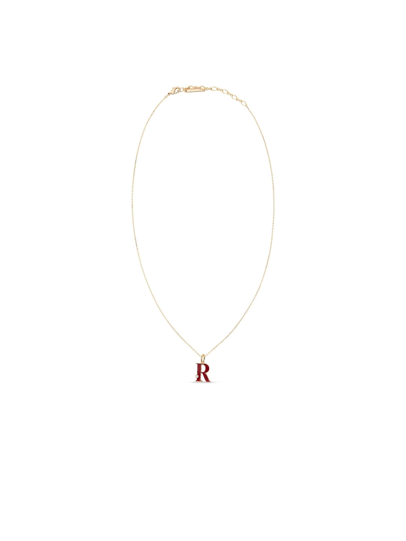 Letter R Pendant Necklace | AUAB3181 - Les Nereides