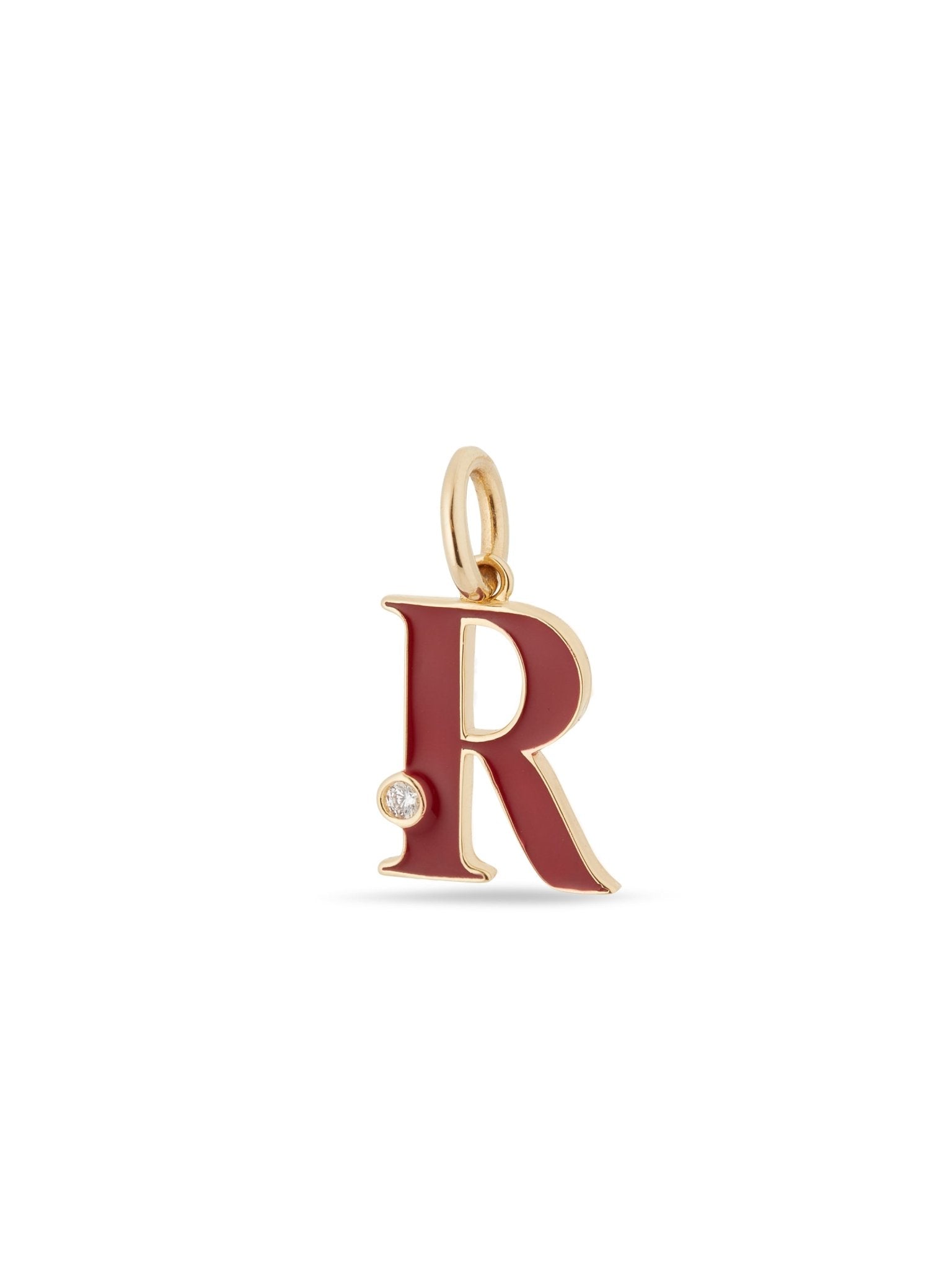 Letter R Pendant Necklace | AUAB3181 - Les Nereides