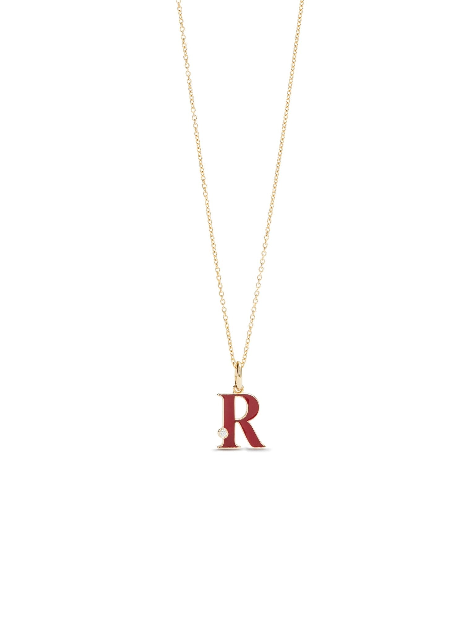Letter R Pendant Necklace | AUAB3181 - Les Nereides