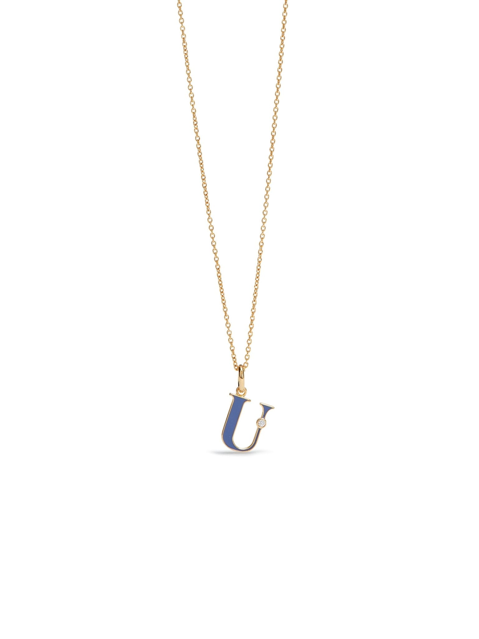 Letter U Pendant Necklace | AUAB3211 - Les Nereides