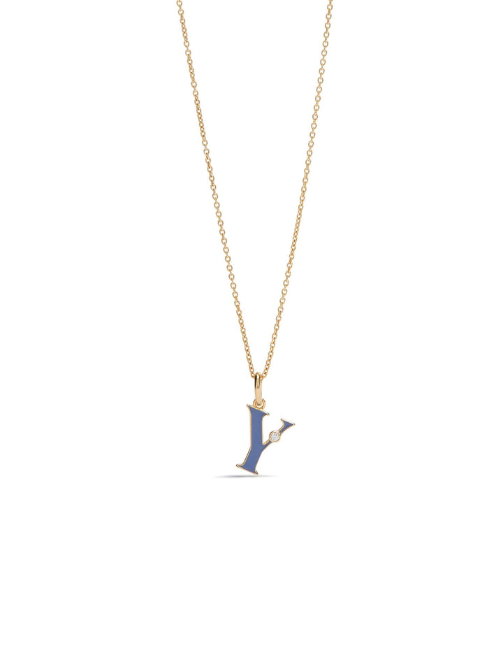 Letter Y Pendant Necklace | AUAB3251 - Les Nereides
