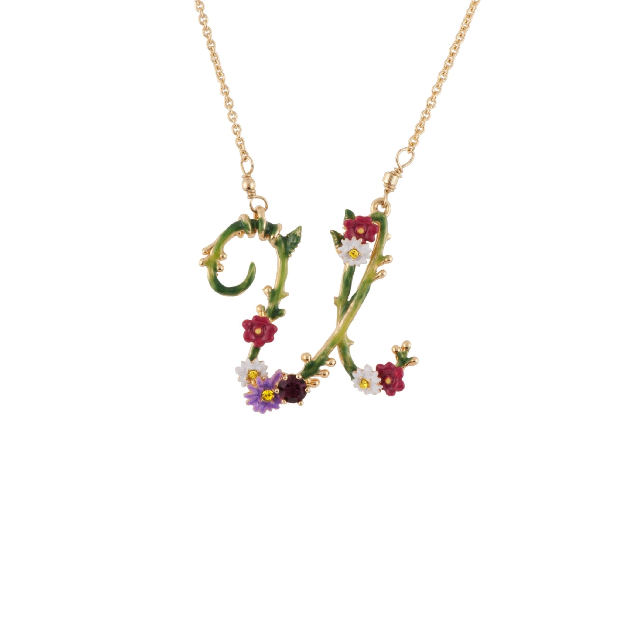 Lettres Florales Letter U Necklace | AELF3211 - Les Nereides