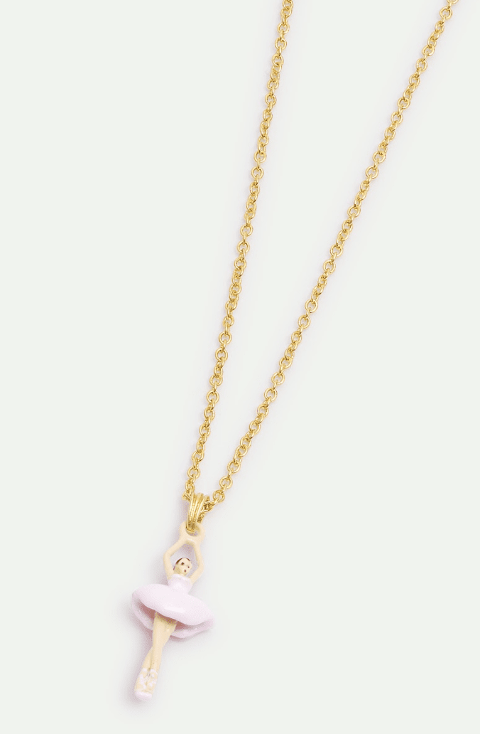 Light Pink Ballerina And Cristal Necklace | AXMDD3011 - Les Nereides