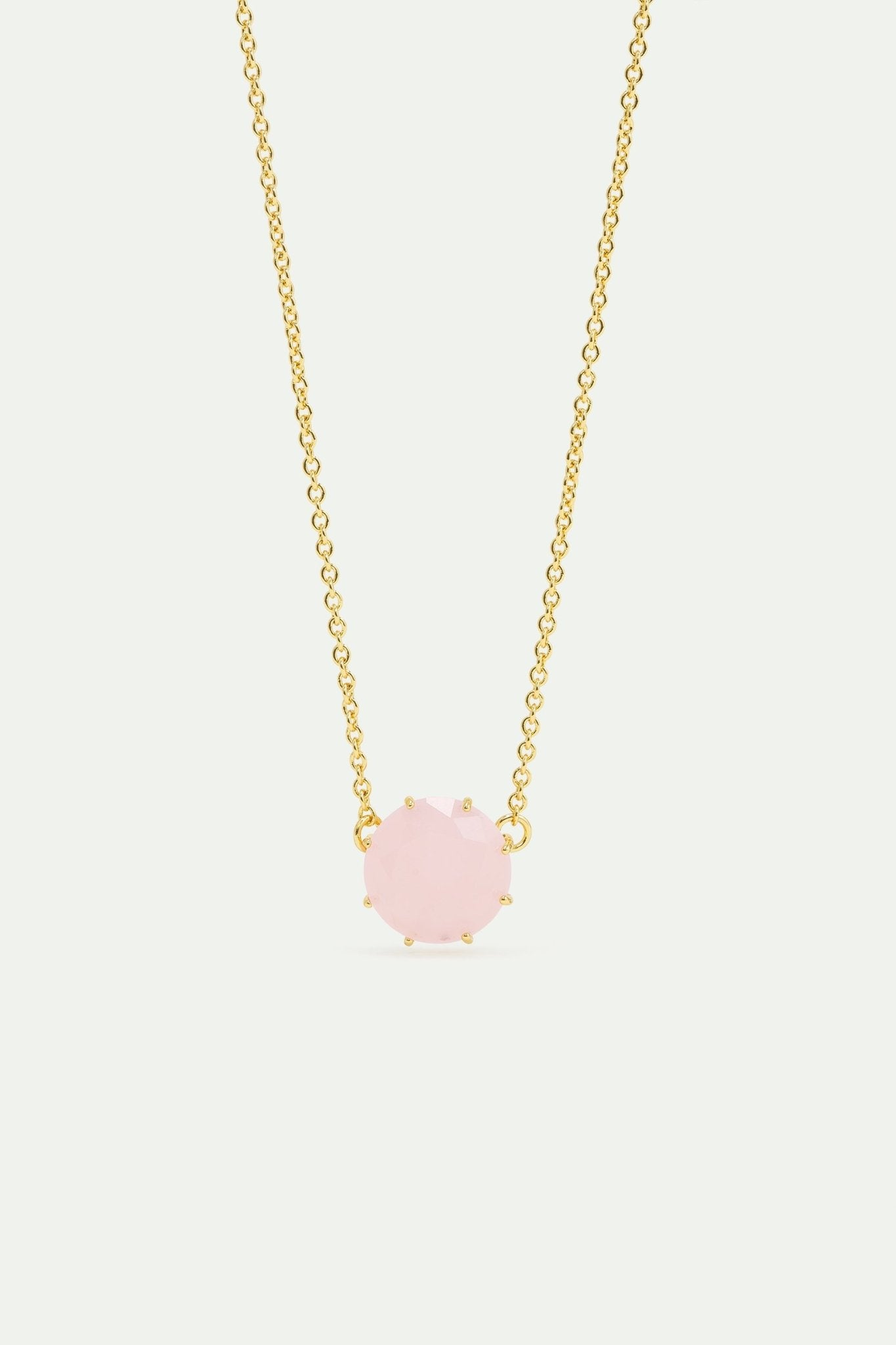 Light Pink Diamantine Fine Necklace With Round Stones | AWLD3011 - Les Nereides