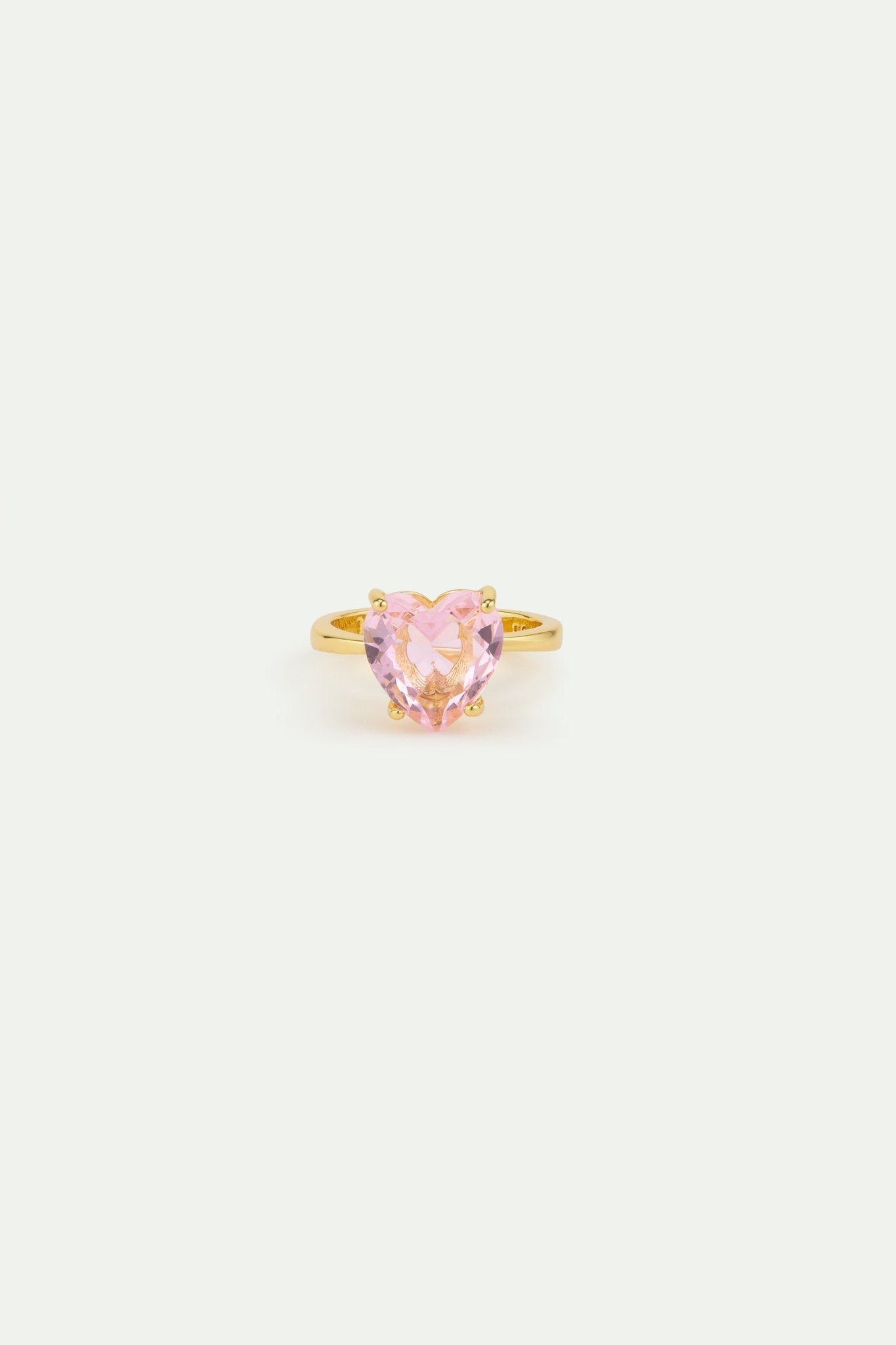 Light Pink Diamantine Heart - Shaped Ring | AWLD6171 - Les Nereides