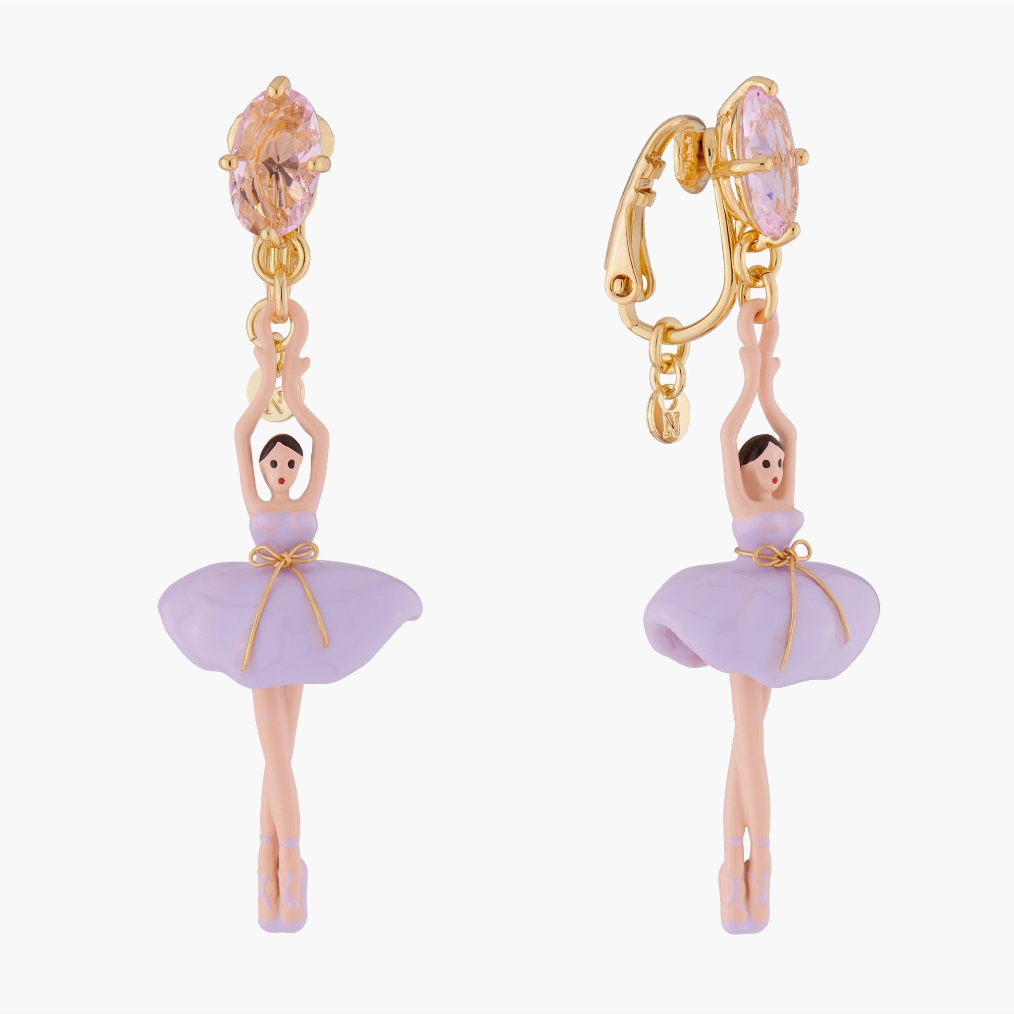 Lilac Ballerina Earrings | ALDD1151 - Les Nereides
