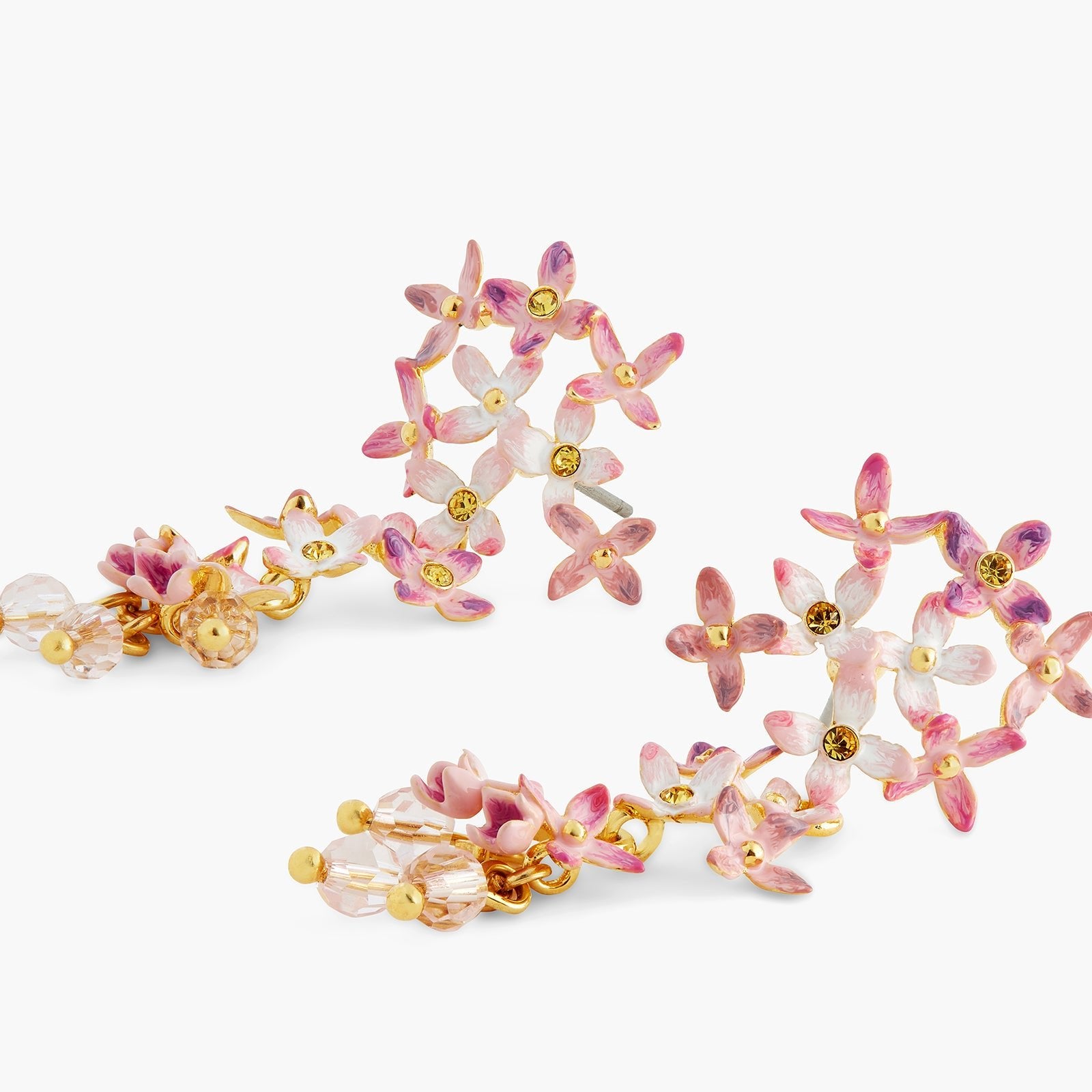 Lilac Flower Dangling Earrings | ATPO1031 - Les Nereides