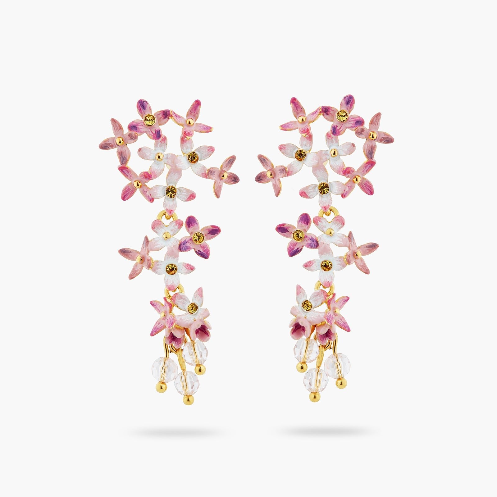 Lilac Flower Dangling Earrings | ATPO1031 - Les Nereides