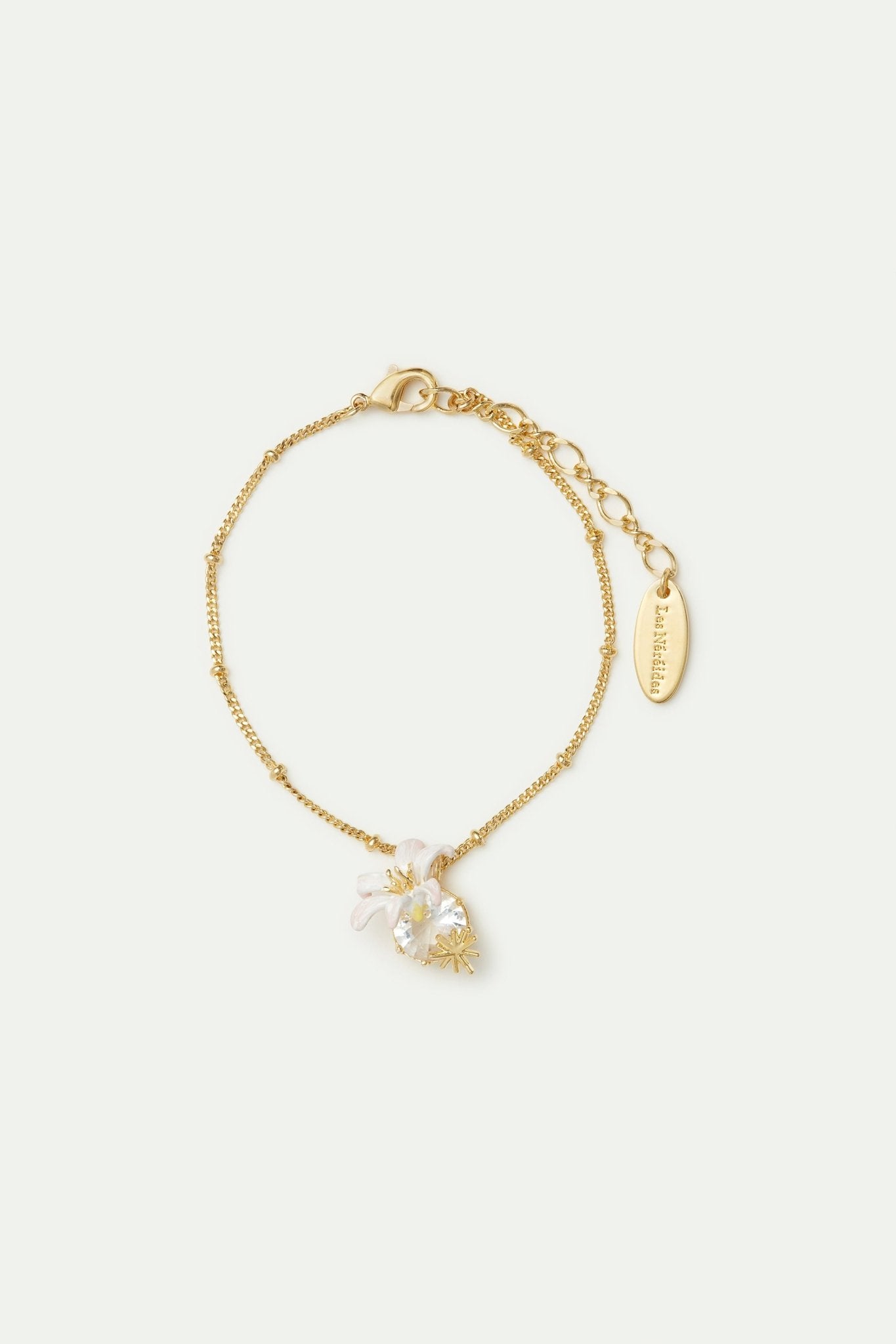Lily flower and faceted stone bracelet | AVOP2021 - Les Nereides