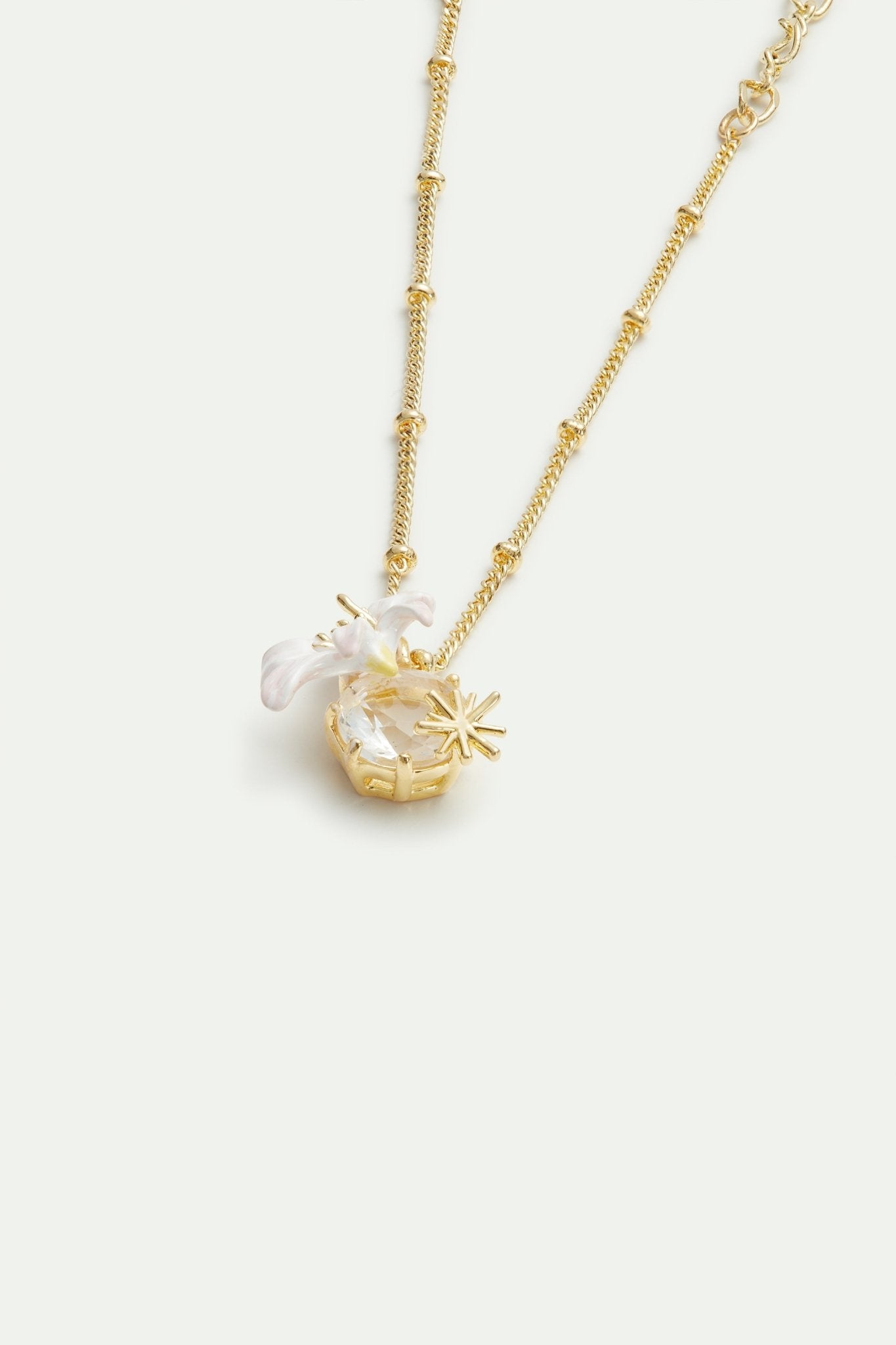 Lily flower and faceted stone bracelet | AVOP2021 - Les Nereides
