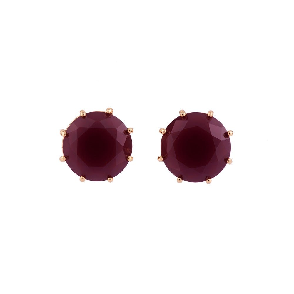 Link La Diamantine Round Stone Aurore Purple Cufflinks | ACLD9011 - Les Nereides