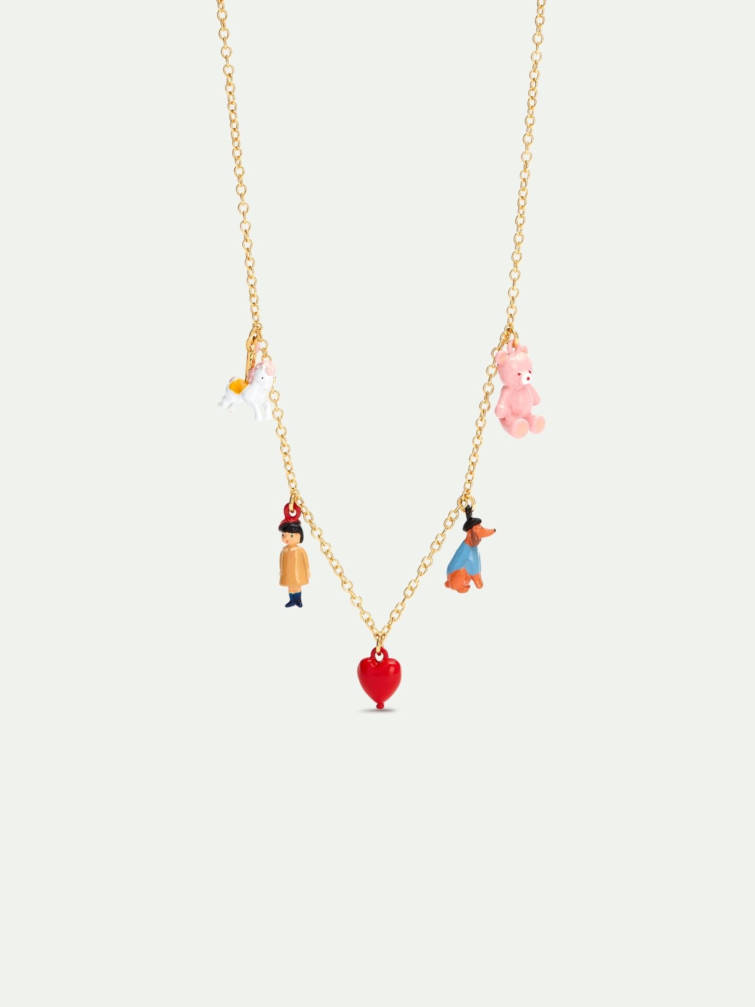 Little Girl And Dachshund Pendant Necklace | AUTO3071 - Les Nereides