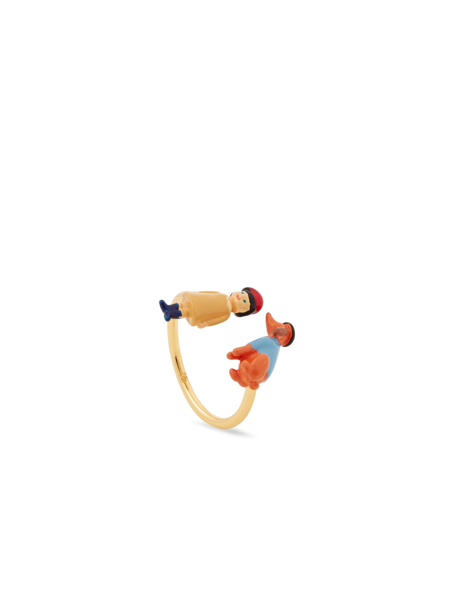 Little Girl And Daschund Adjustable You And Me Ring | AUTO6011 - Les Nereides