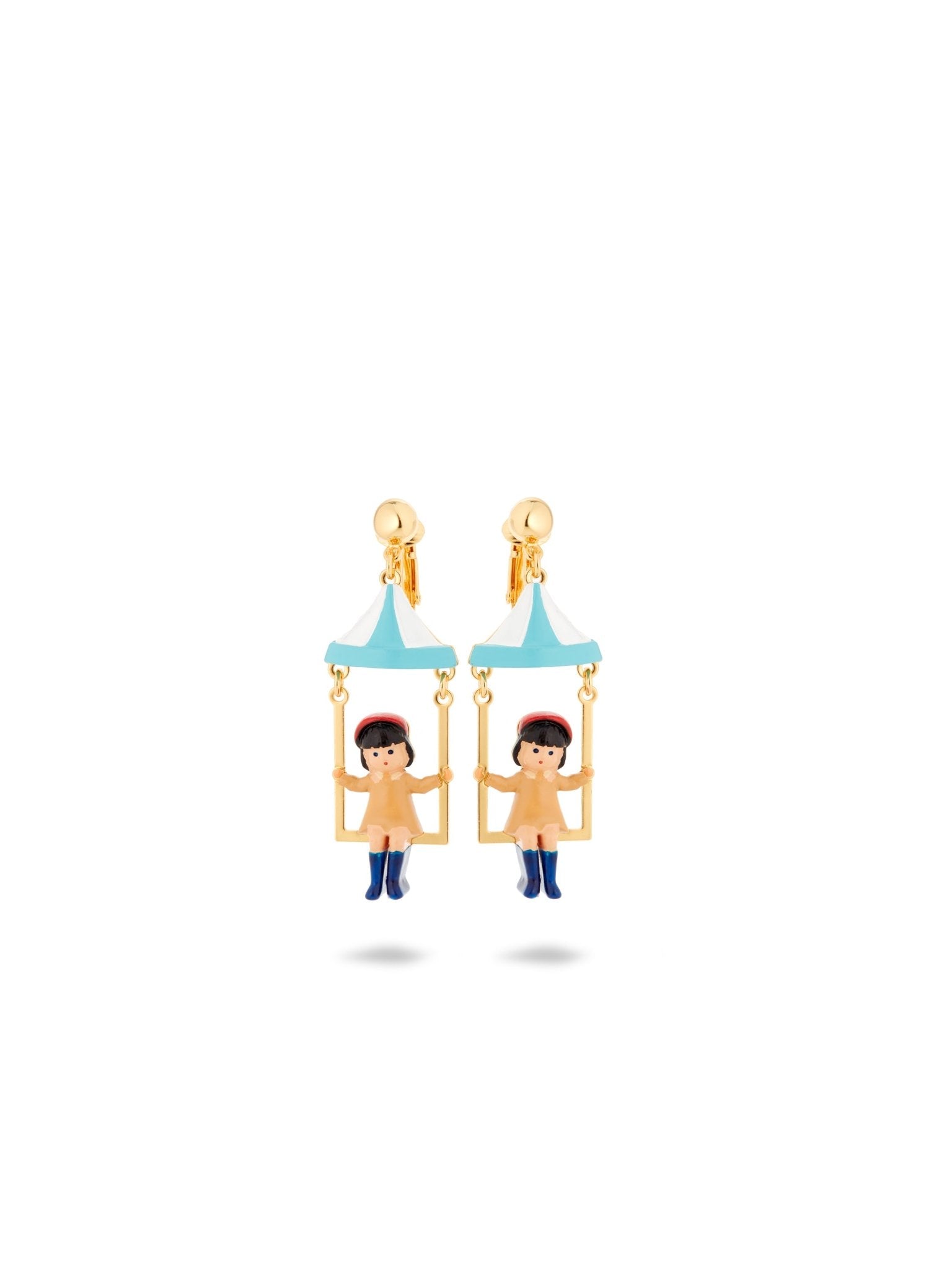 Little Girl And Funfair Ride Earrings | AUTO1071 - Les Nereides