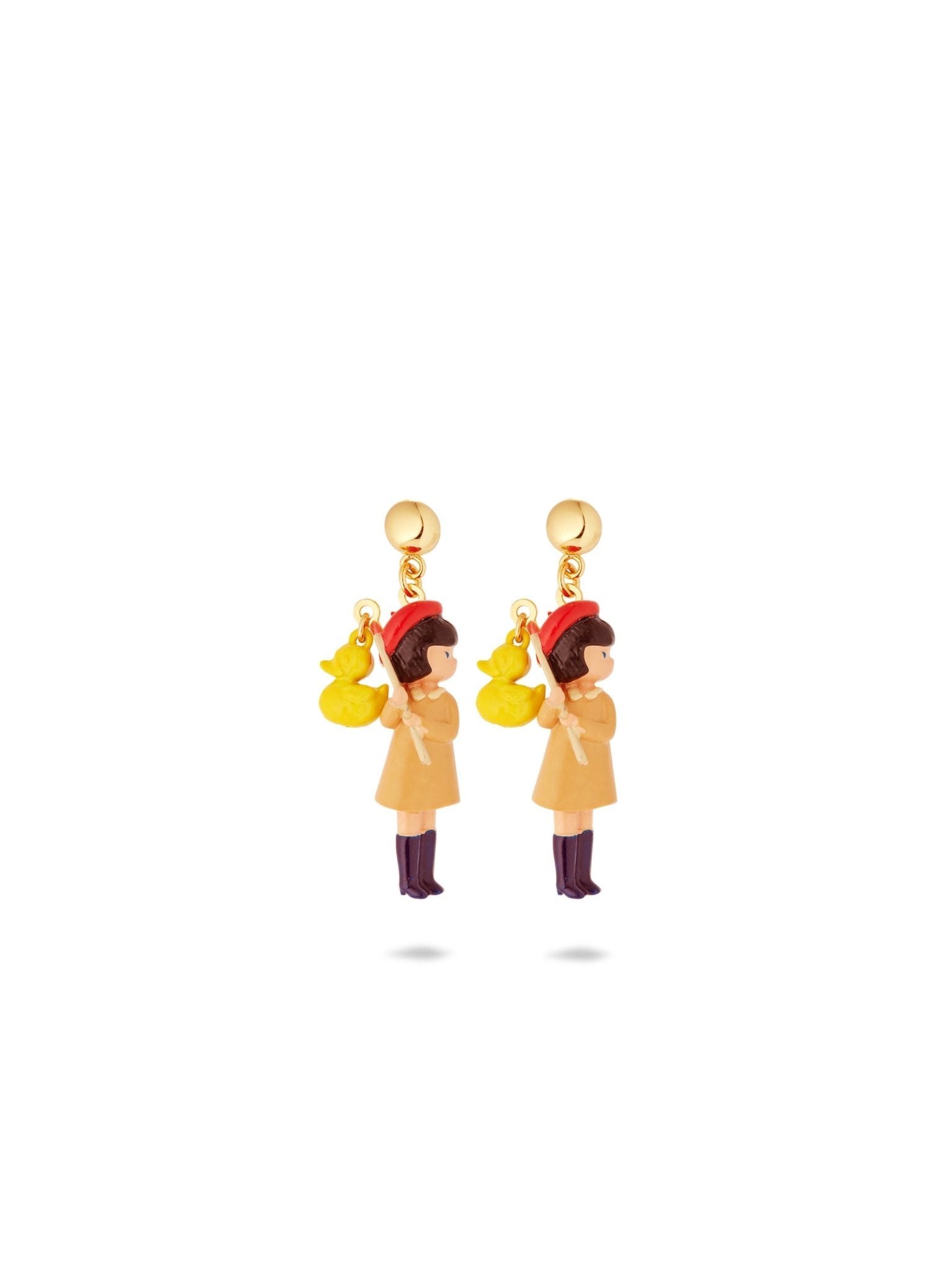 Little Girl And Hook A Duck Earrings | AUTO1031 - Les Nereides