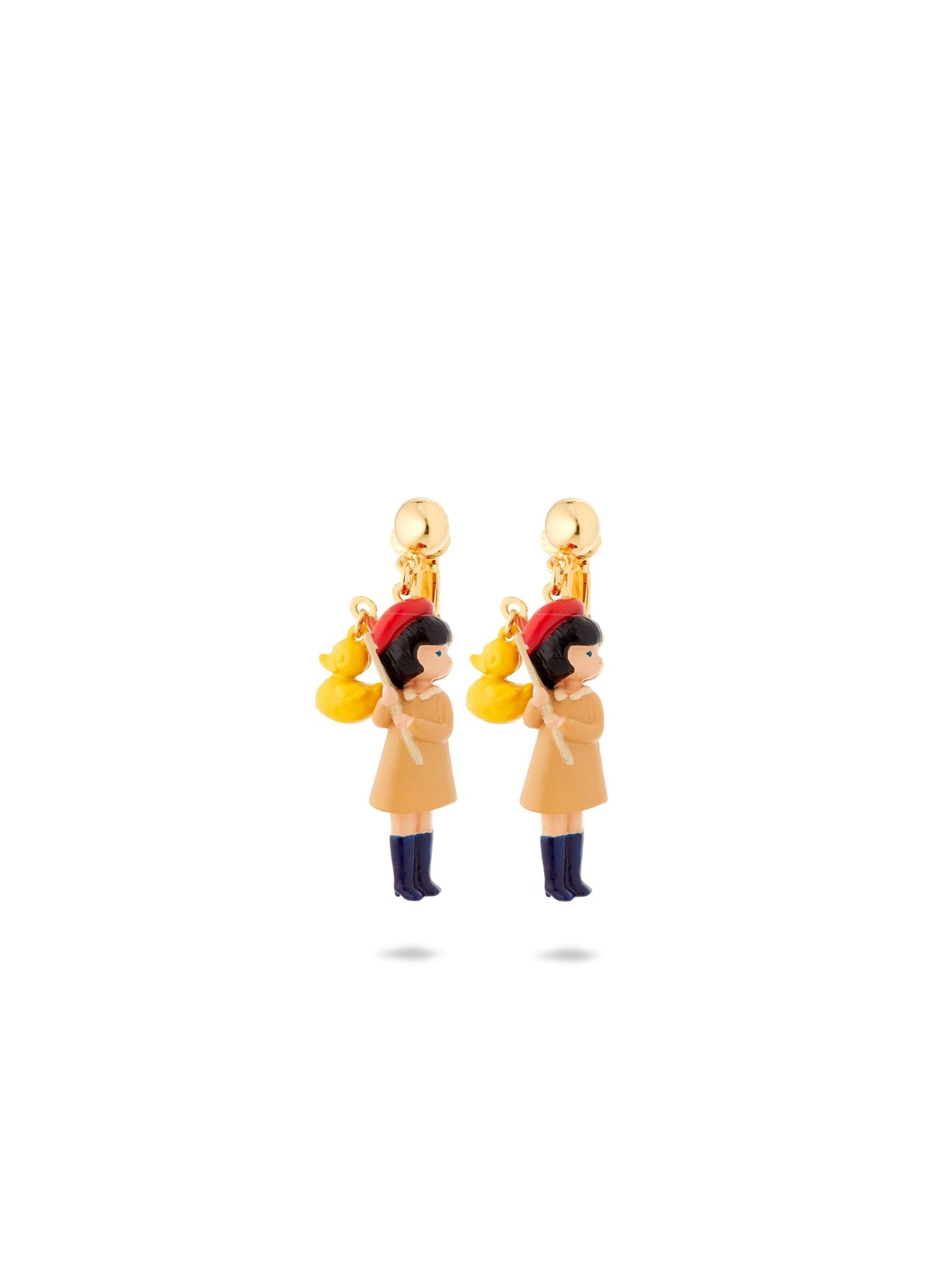 Little Girl And Hook A Duck Earrings | AUTO1031 - Les Nereides
