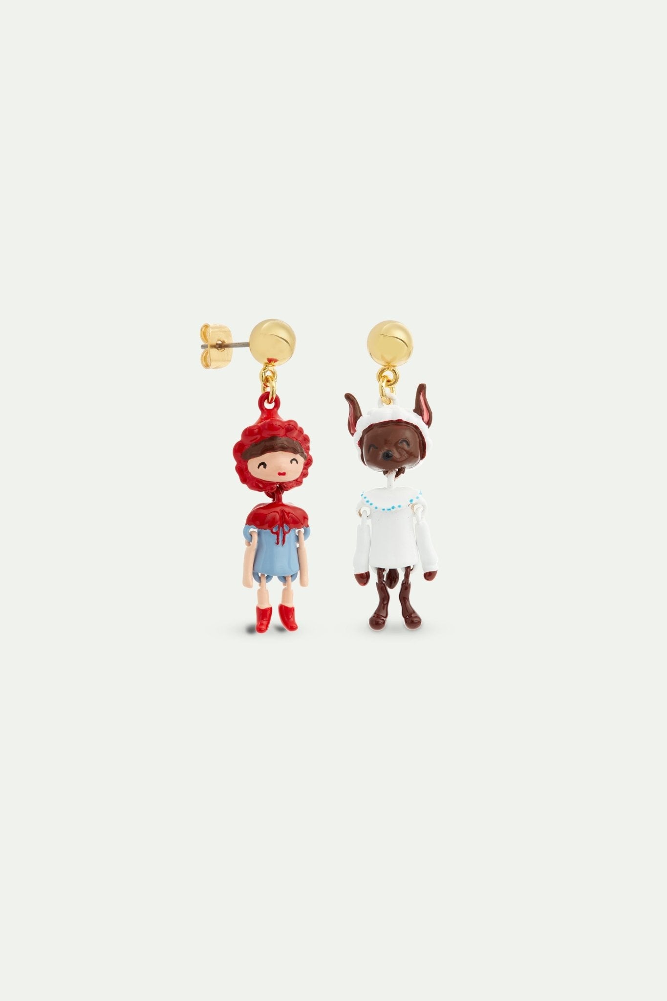 Little Red Riding Hood and Wolf earrings | AVPO1011 - Les Nereides
