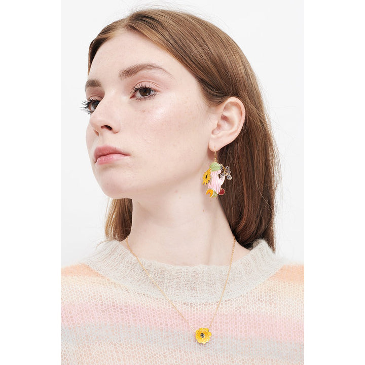Melon And Sunflower Earrings | AMBE1031 - Les Nereides