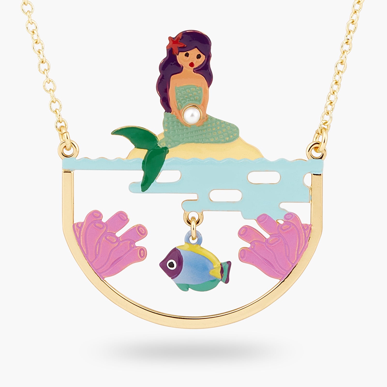 Mermaid And Seabed Statement Necklace | ATOC3051 - Les Nereides