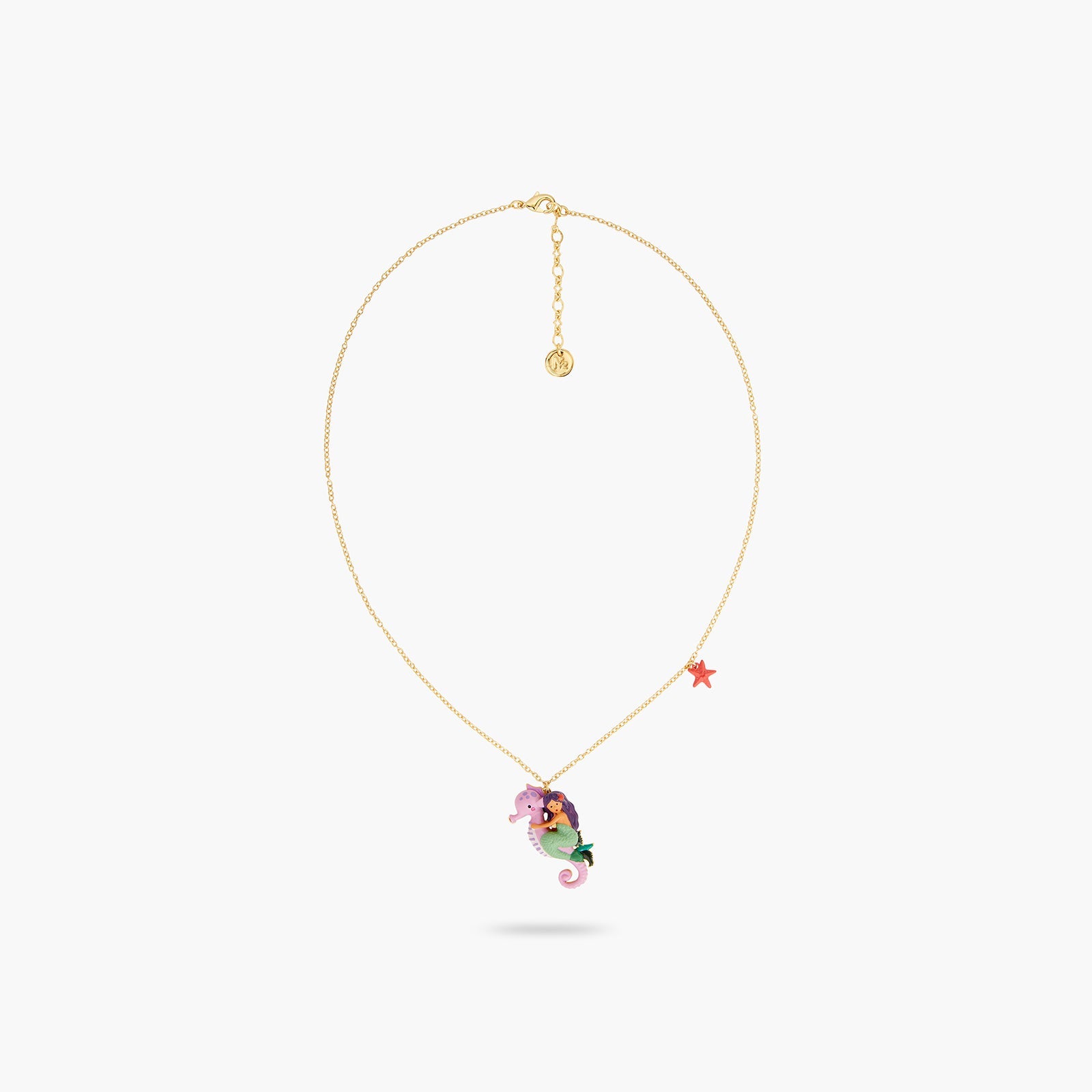 Mermaid And Seahorse Pendant Necklace | ATOC3021 - Les Nereides