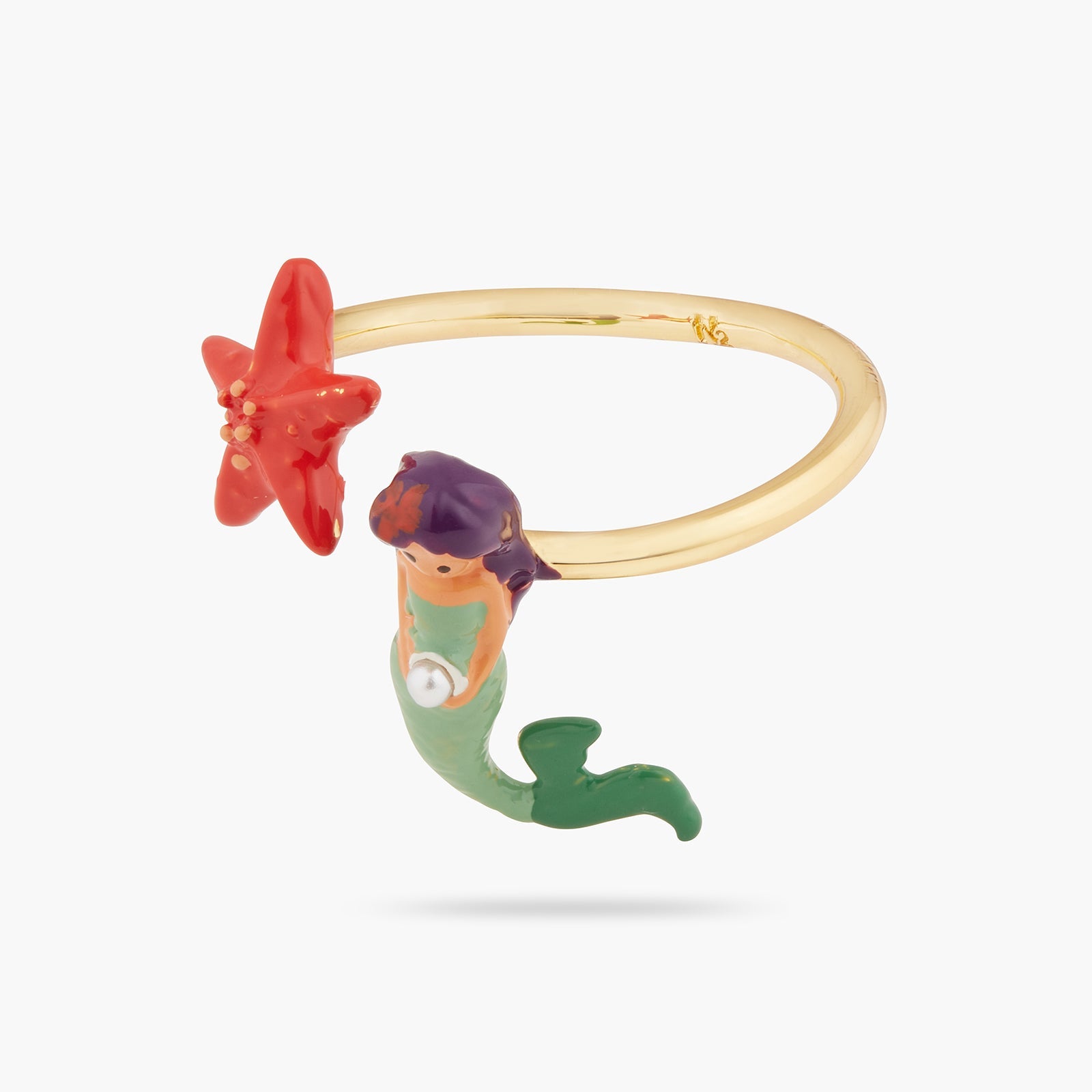 Mermaid And Starfish Adjustable Ring | ATOC6011 - Les Nereides