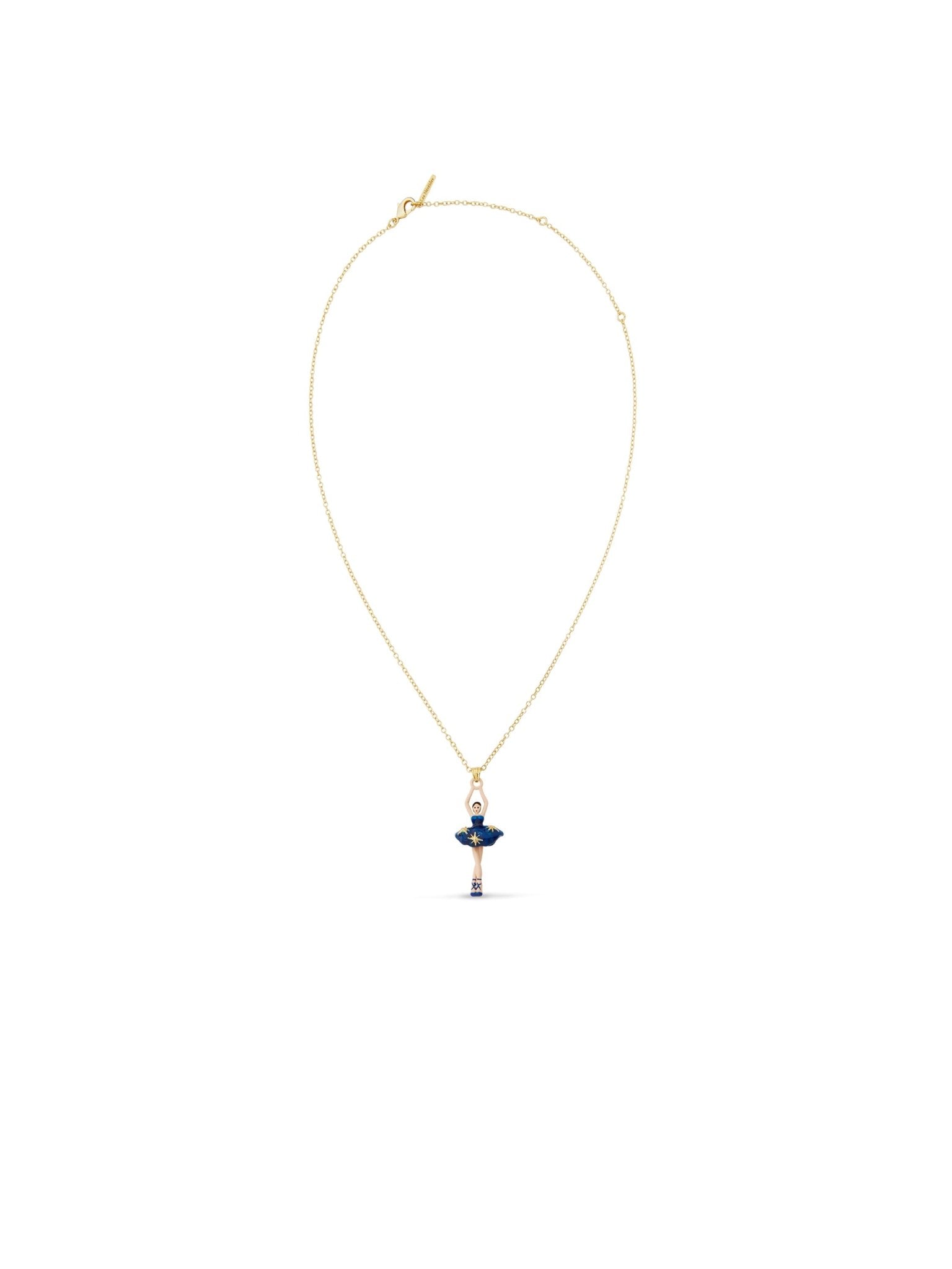 Midnight Blue Tutu Ballerina Necklace And Gold Stars | AUDD3591 - Les Nereides