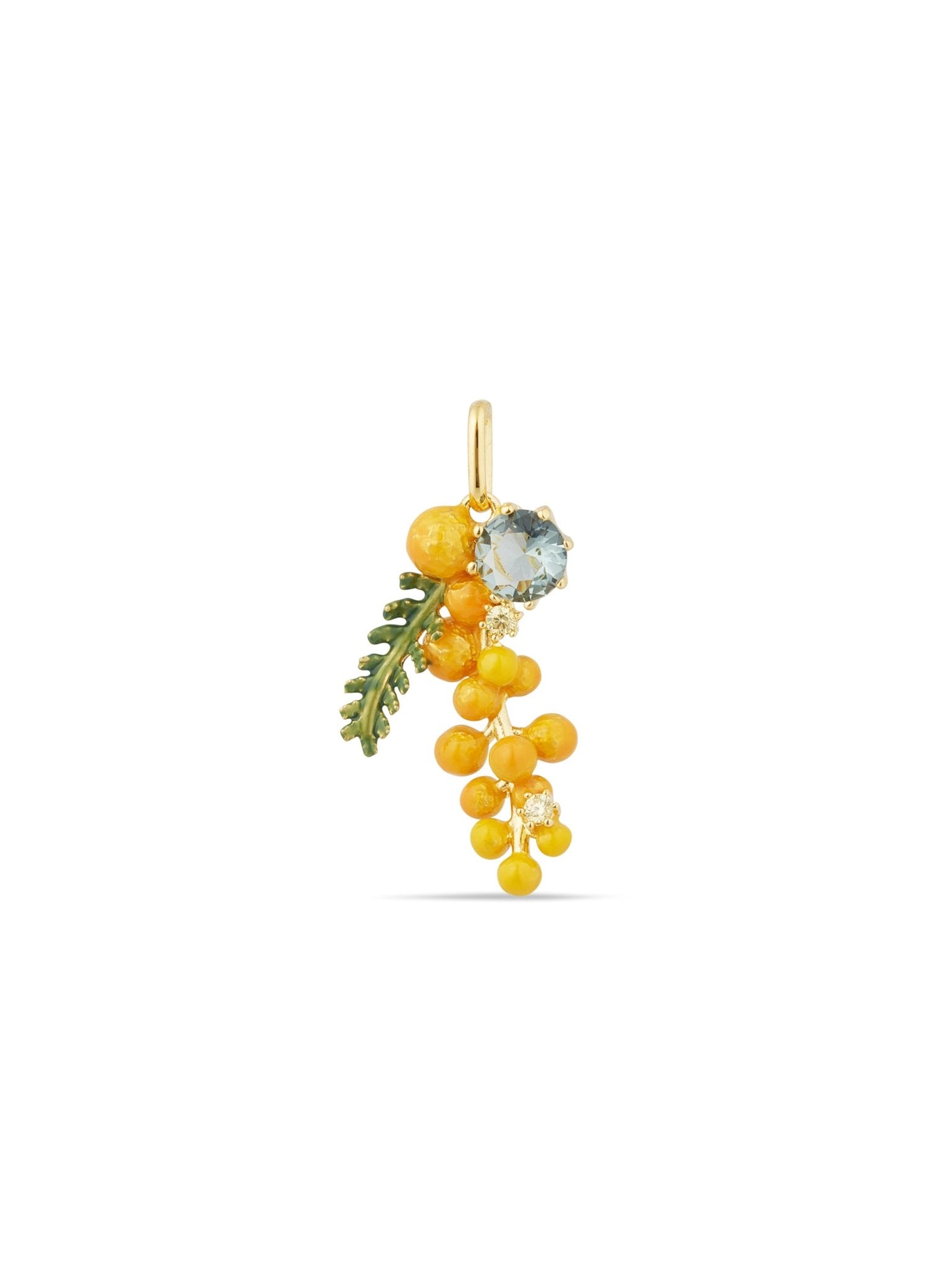Mimosa And Faceted Crystal Pendant | AUPE4201 - Les Nereides