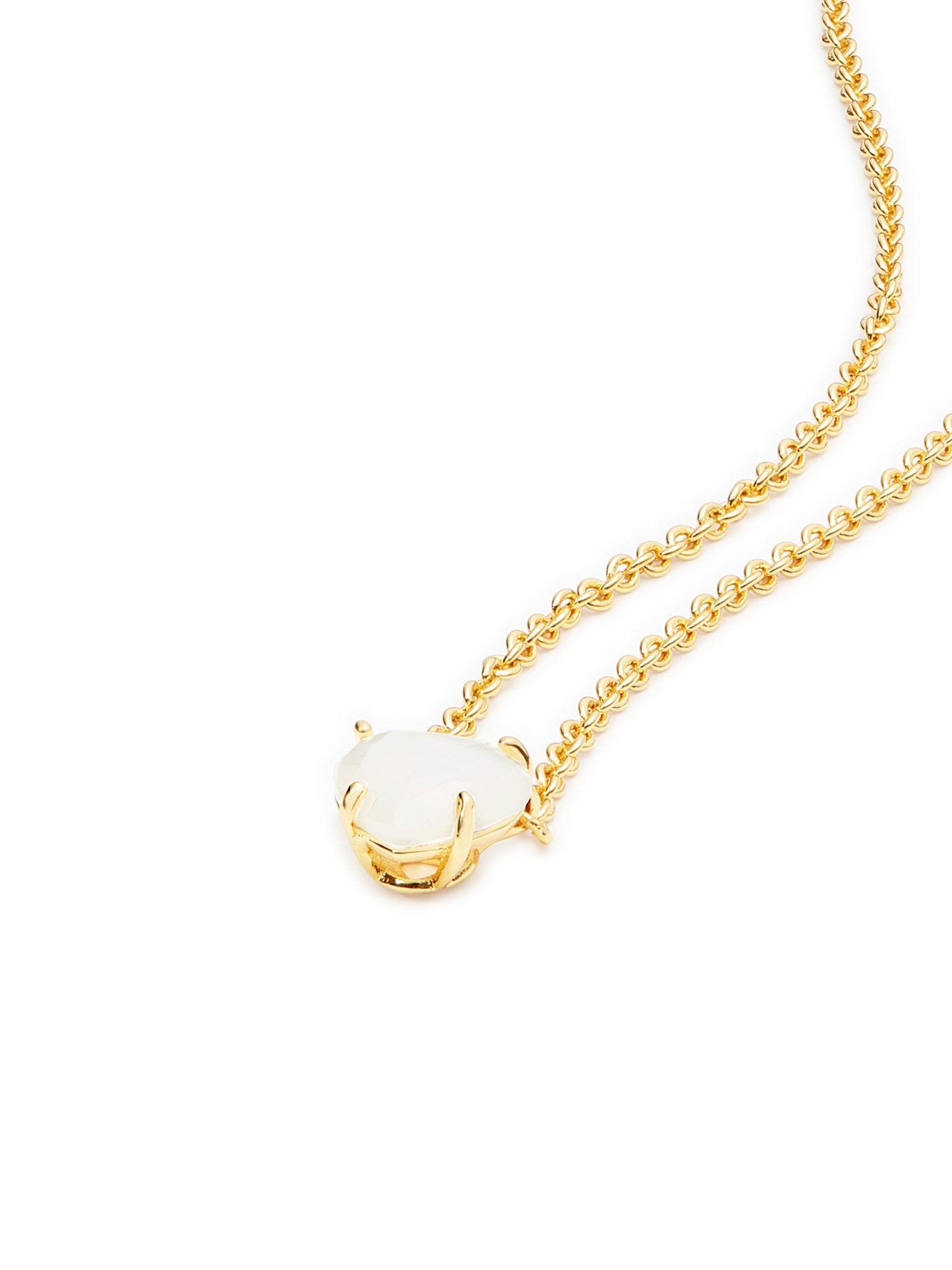 Opalescent White Diamantine Heart - Shaped Pendant Necklace | AULD3531 - Les Nereides