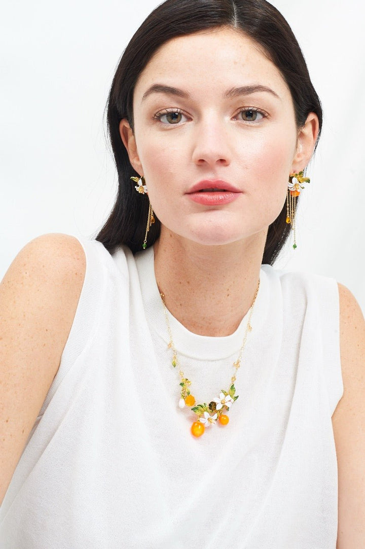 Orange Blossom Tube Earrings | ABJP106/1 - Les Nereides