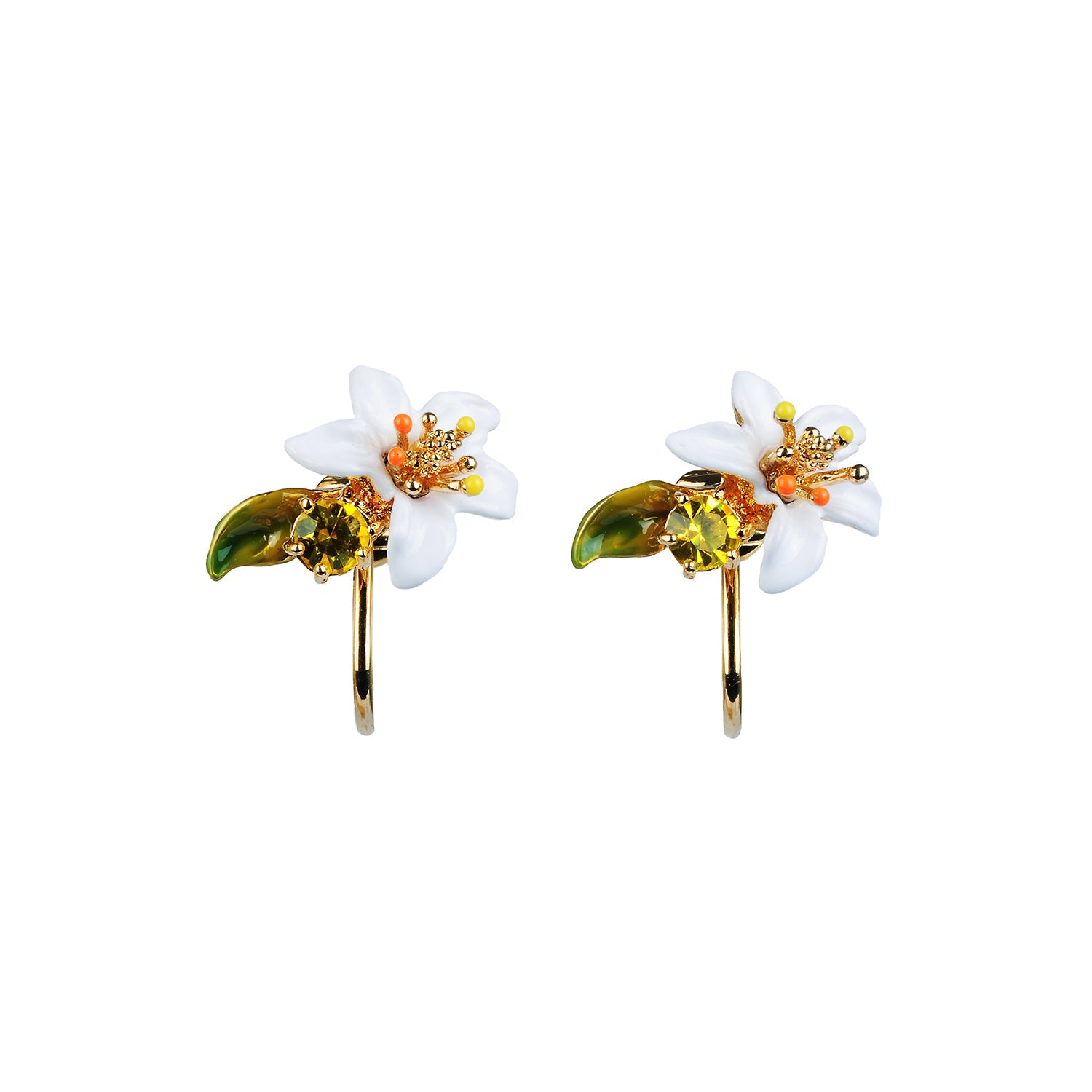 Orange Blossom Tube Earrings | ABJP113/1 - Les Nereides