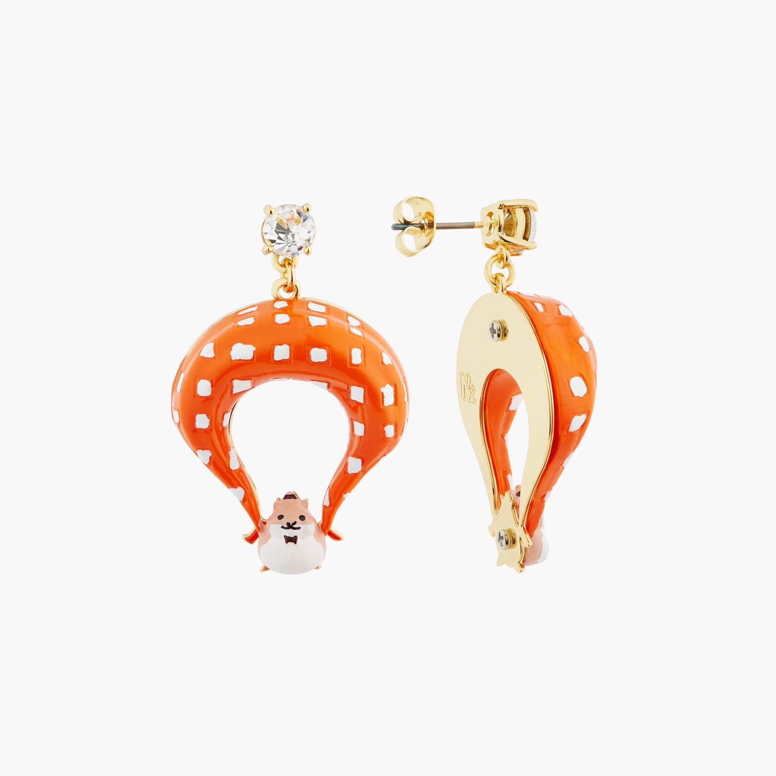 Parachutist Hamster Earrings | ATTO1041 - Les Nereides