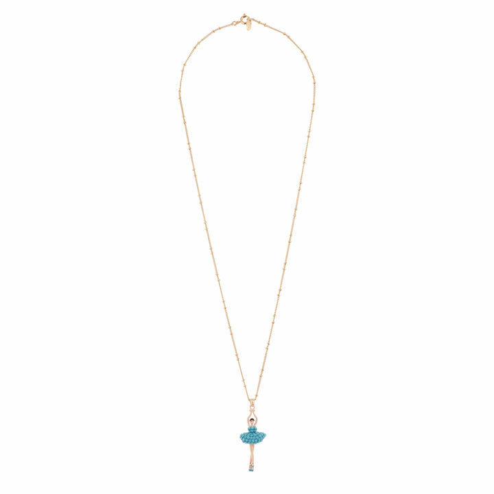 Pas de Deux Lux Rhinestones Turquoise Blue Necklace | AFDDL3591 - Les Nereides