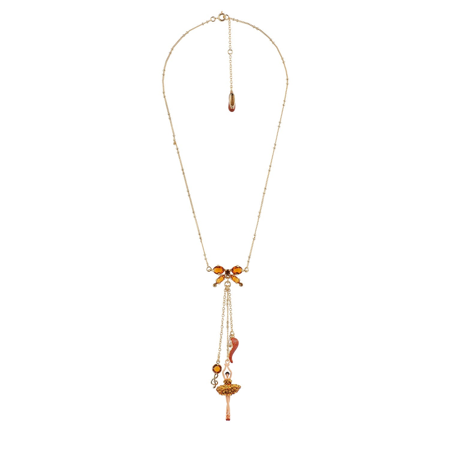 Pas de Deux Lux Rhinestones Yellow Radiant Necklace | AEDDL3022 - Les Nereides Paris