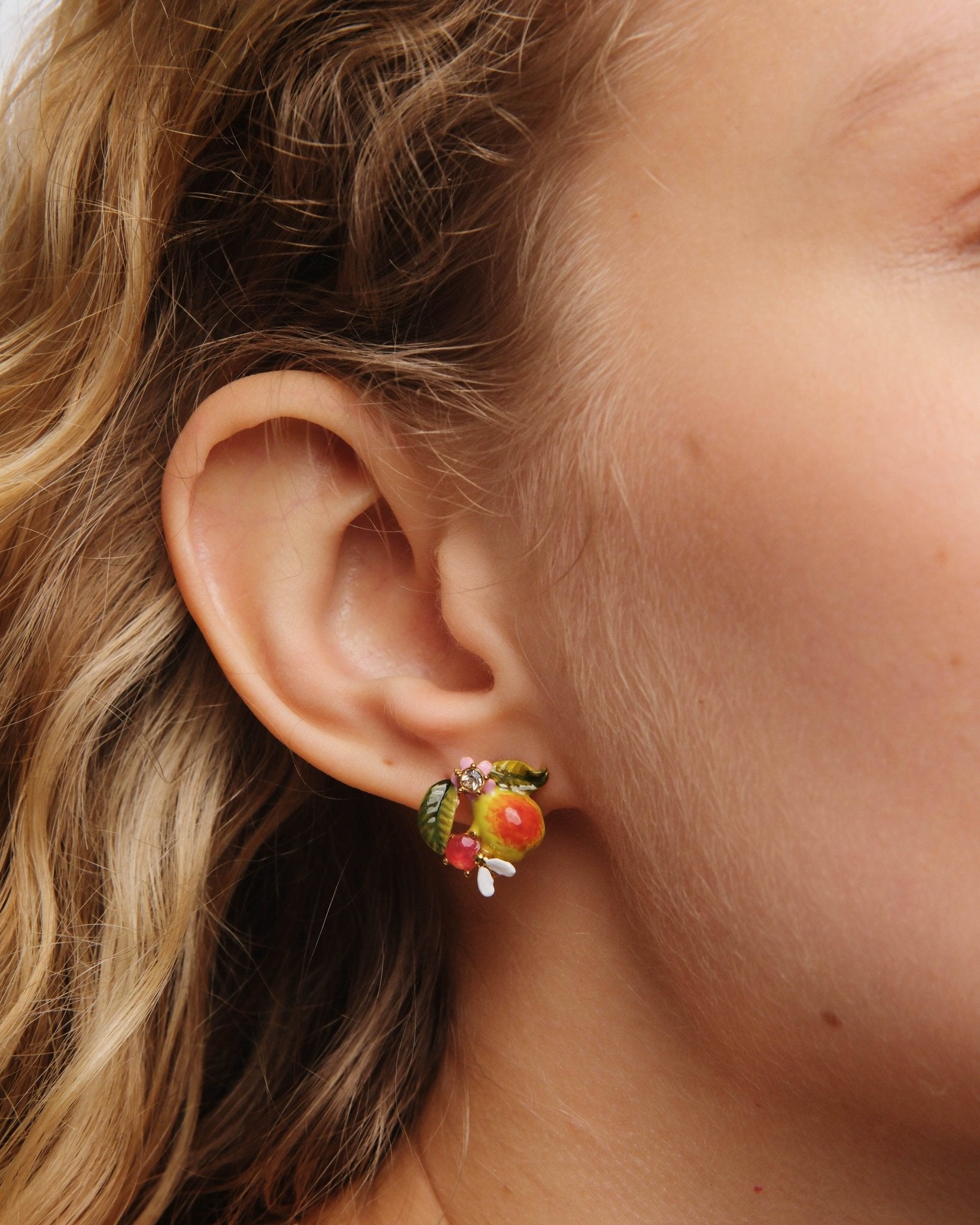 Pear And Faceted Crystal Sleeper Earrings | AUDC1031 - Les Nereides