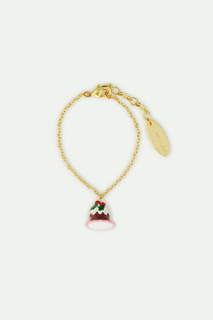 Pendant Bracelet With Christmas Pudding And Faceted Red Crystal Bead | AWWI2021 - Les Nereides
