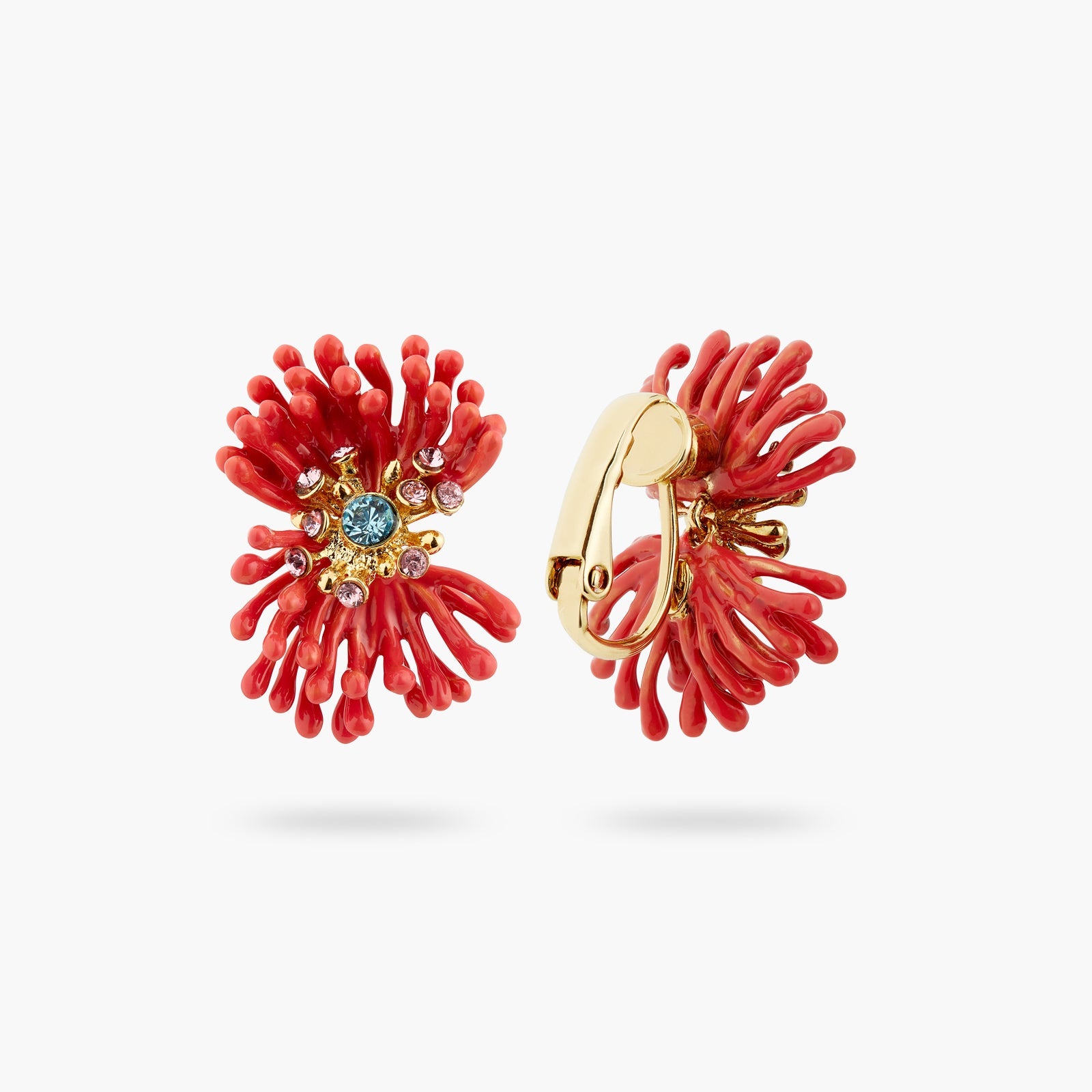 Pink Anemone And Colourful Stone Earrings | ATPR1011 - Les Nereides