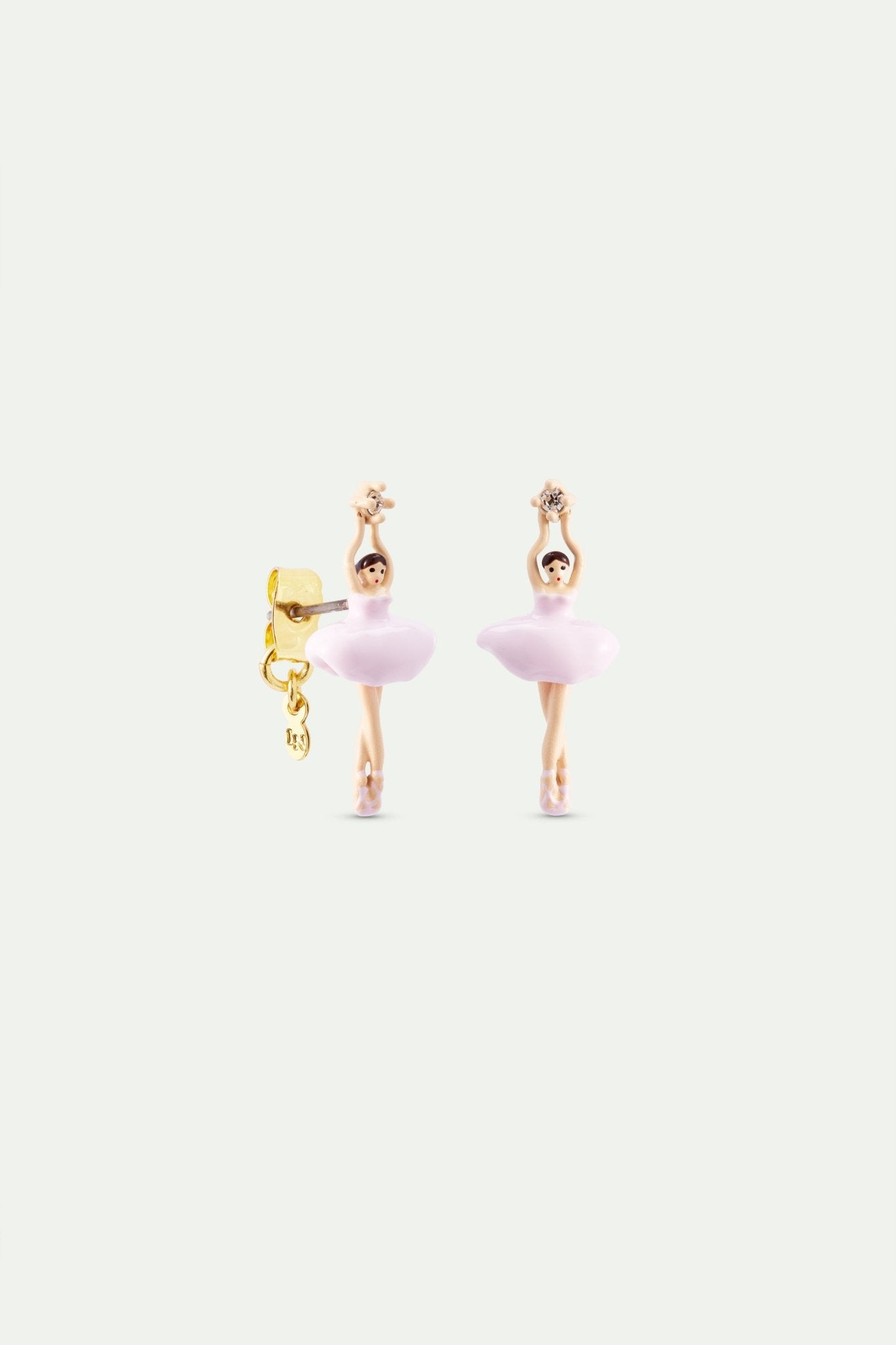 Pink Ballerina And Crystal Earrings | AXMDD1011 - Les Nereides