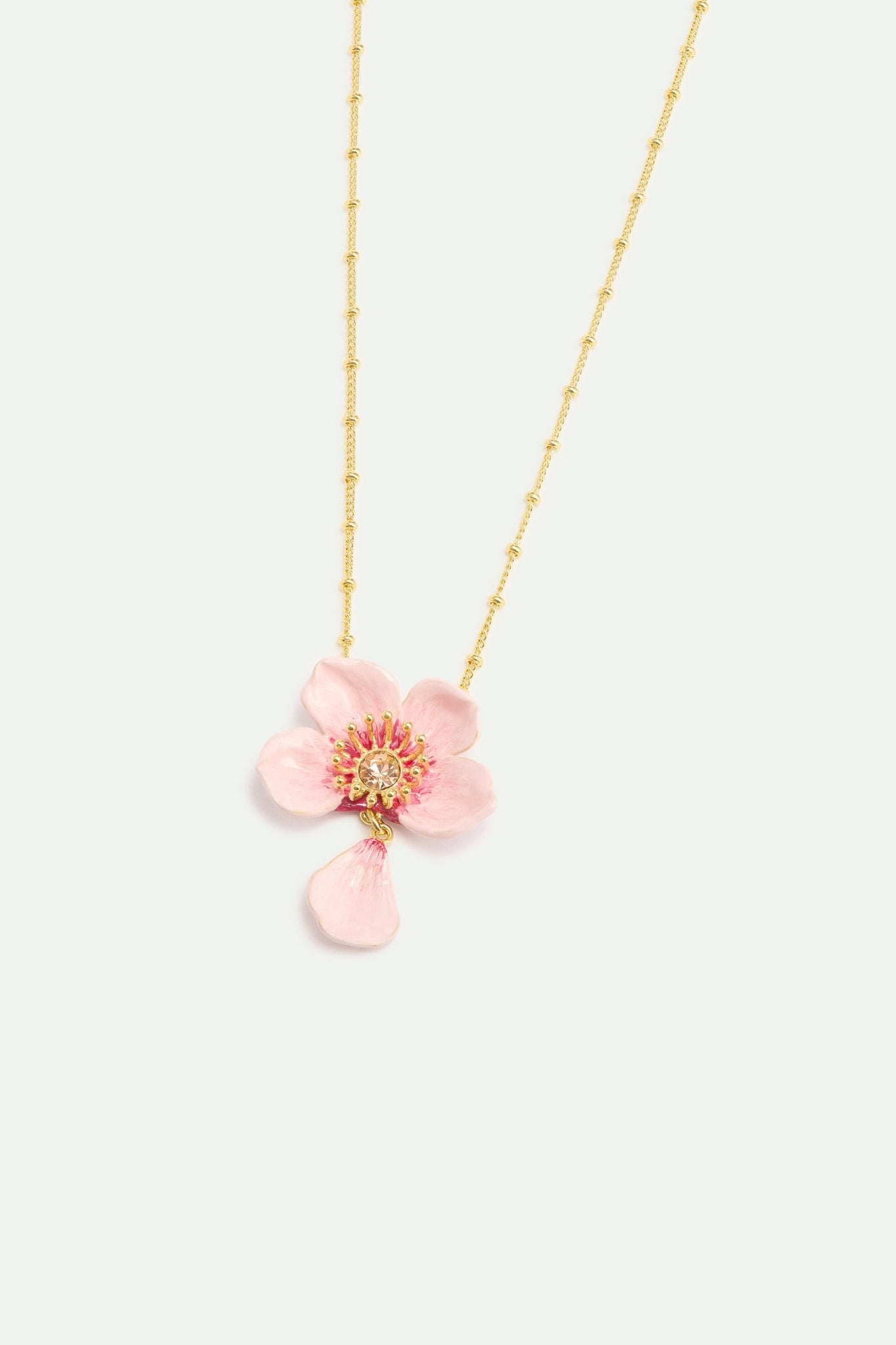 Pink Cherry Blossom Pendant Necklace | AXHA3092 - Les Nereides