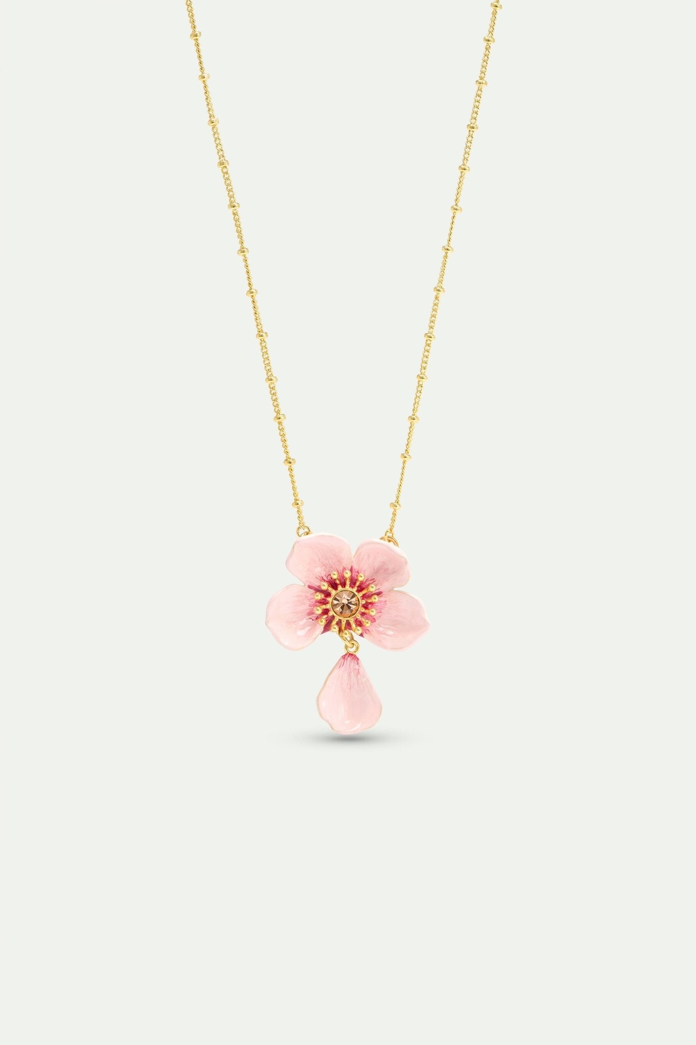 Pink Cherry Blossom Pendant Necklace | AXHA3092 - Les Nereides
