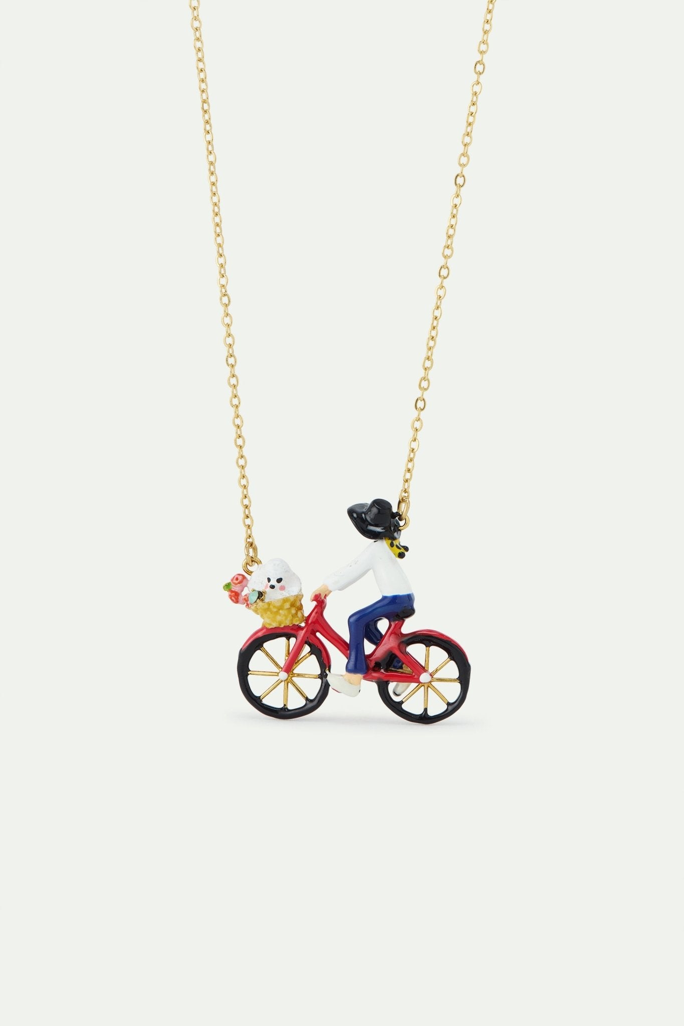 Poodle & Flowers Statement Necklace | AWLA3021 - Les Nereides