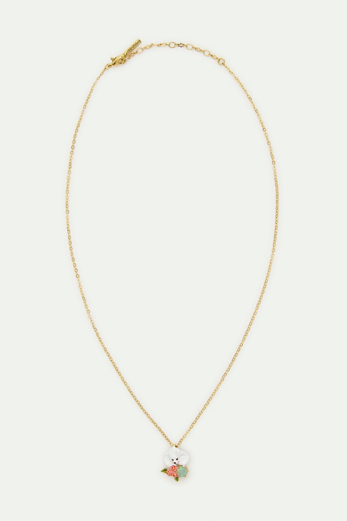 Poodle Pendant Necklace With Roses | AWLA3011 - Les Nereides