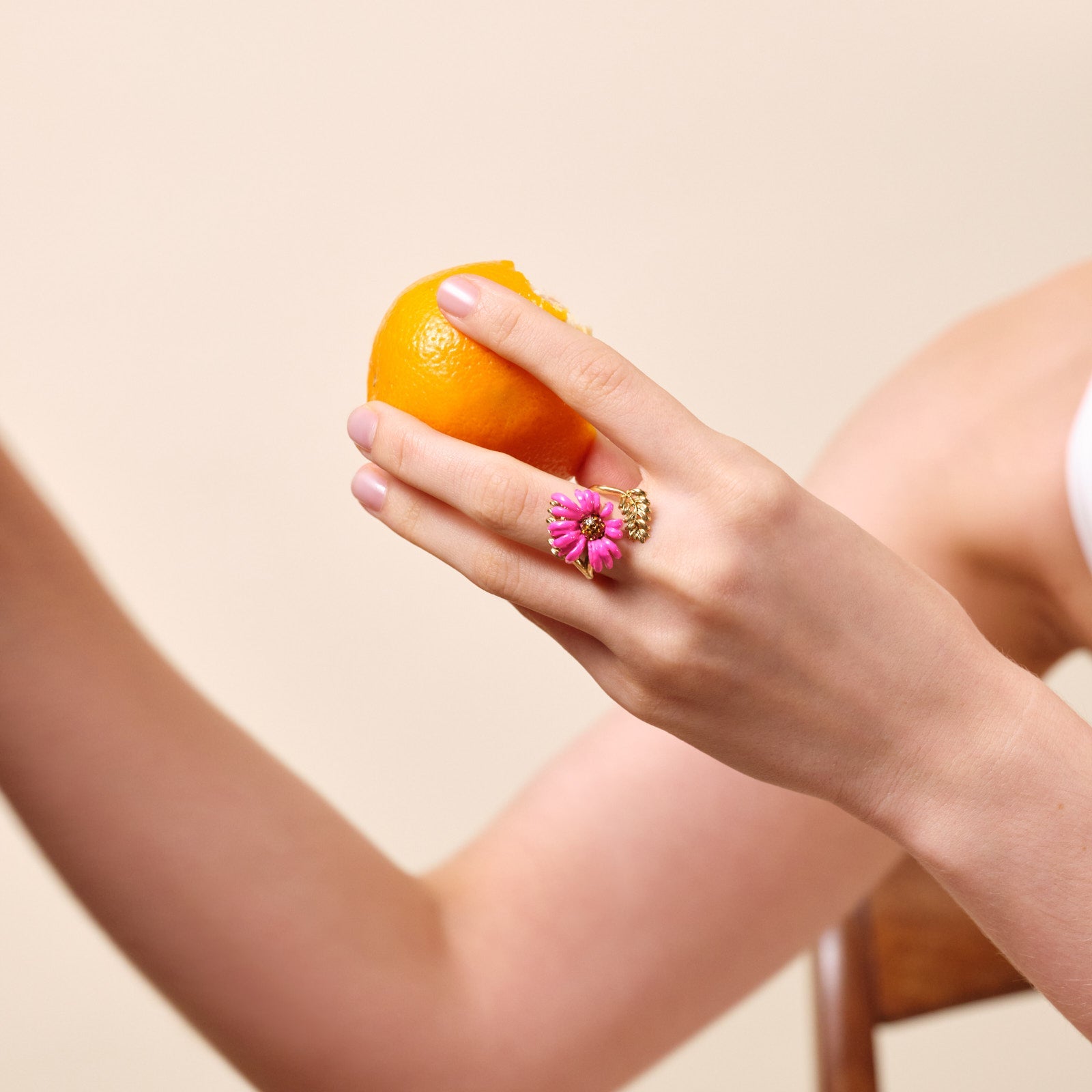 Purple Coneflower Adjustable Ring | ATFI6011 - Les Nereides
