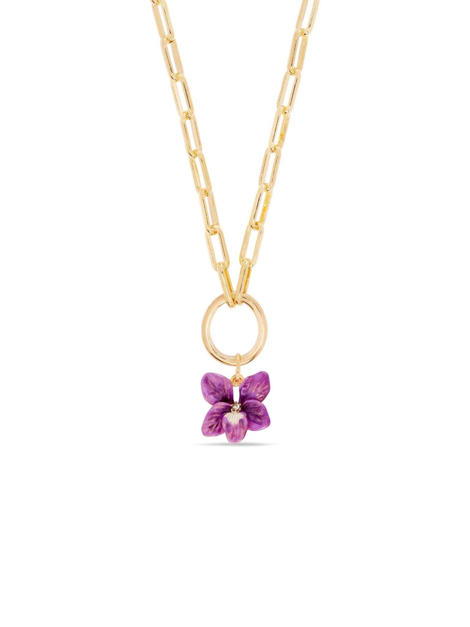 Purple Flower Pendant | AUPE4231 - Les Nereides